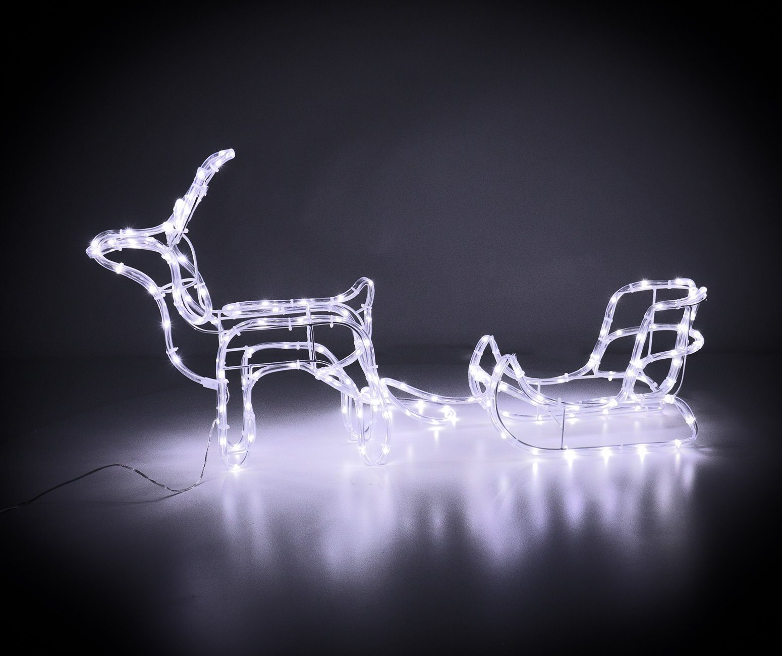 Bubble-Store Weihnachtsfigur »Weihnachtsbeleuchtung, Rentier mit Schlitten«  (Weihnachtsdekoration beleuchtet mit 160 weißen LEDs für innen & außen)  online kaufen | OTTO