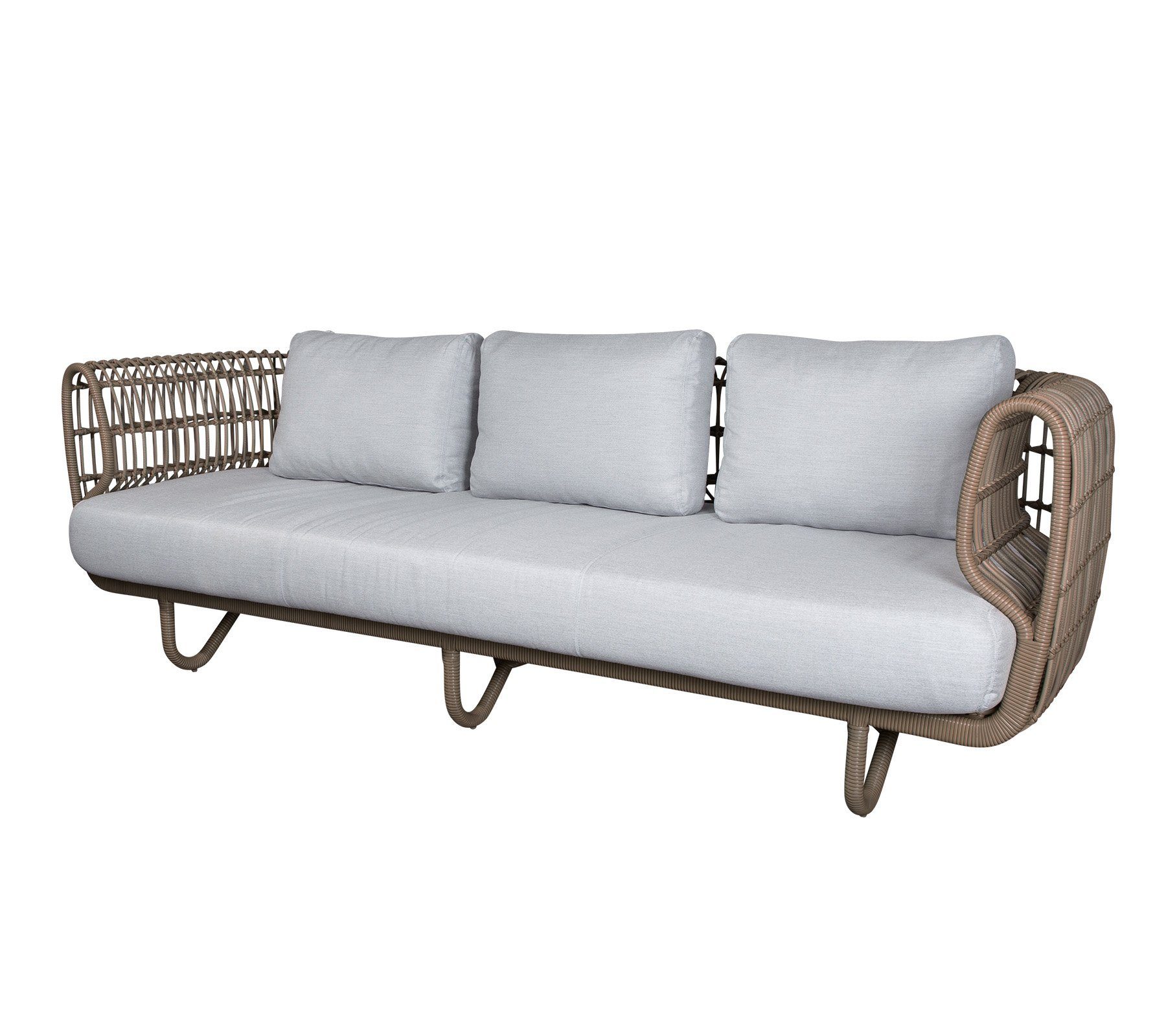 Natural, Line Sofa Cane-line CANE-LINE Loungesofa Weave Nest Cane OUTDOOR 3-Sitzer -