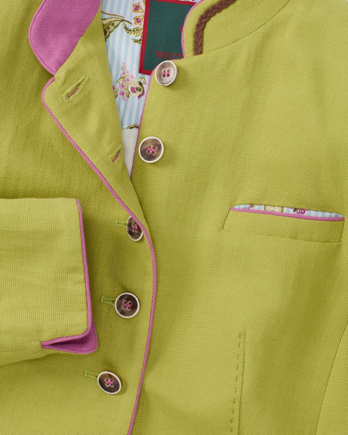 Reitmayer Trachtenjacke Stehkragenjacke mit Kontrast