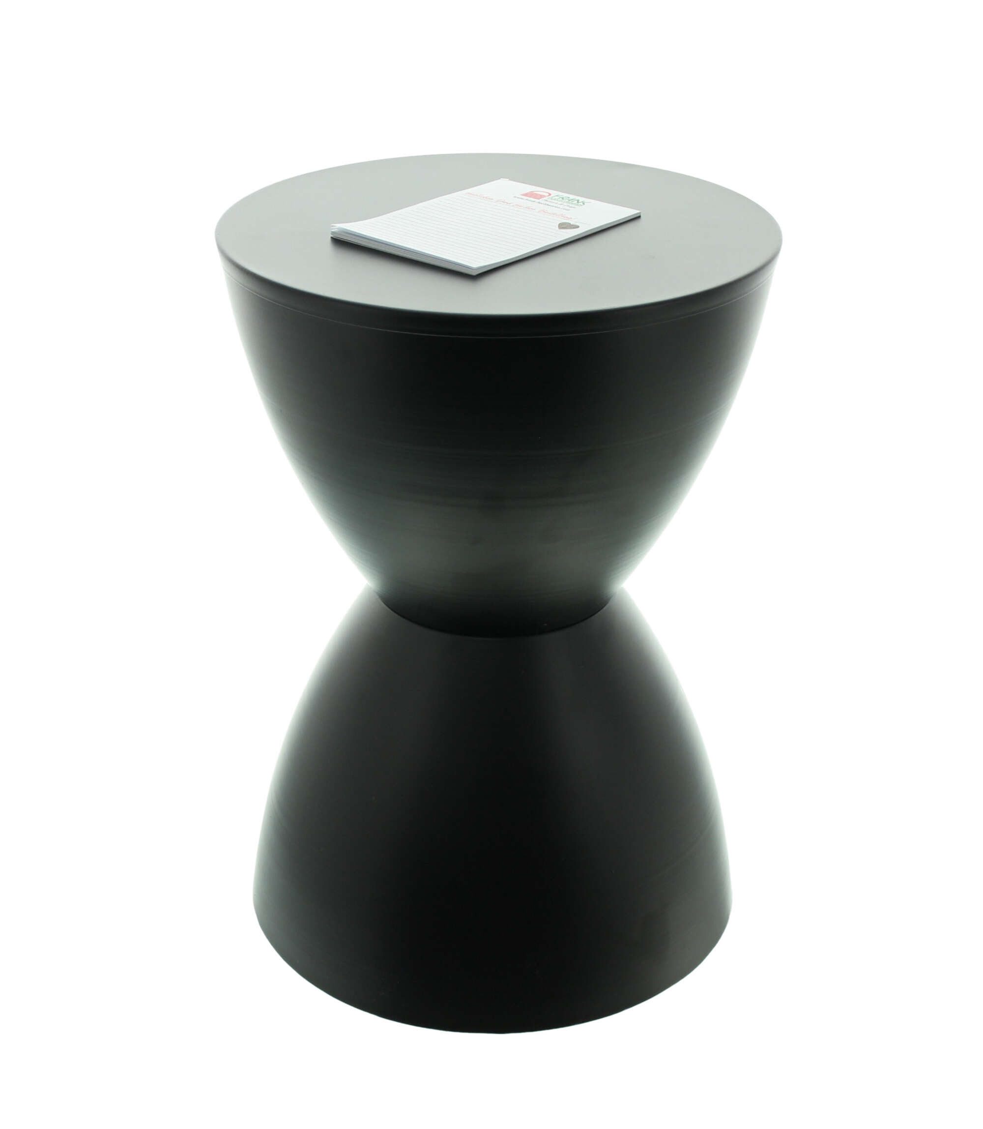 Dekoleidenschaft Beistelltisch / Hocker "Sanduhr" Metall schwarz, Design Möbel Blumentisch Sitzhocker, Ø 32 x 45 cm, Designmöbel, Blumenhocker, Pflanzenständer – Bild 3 von 4