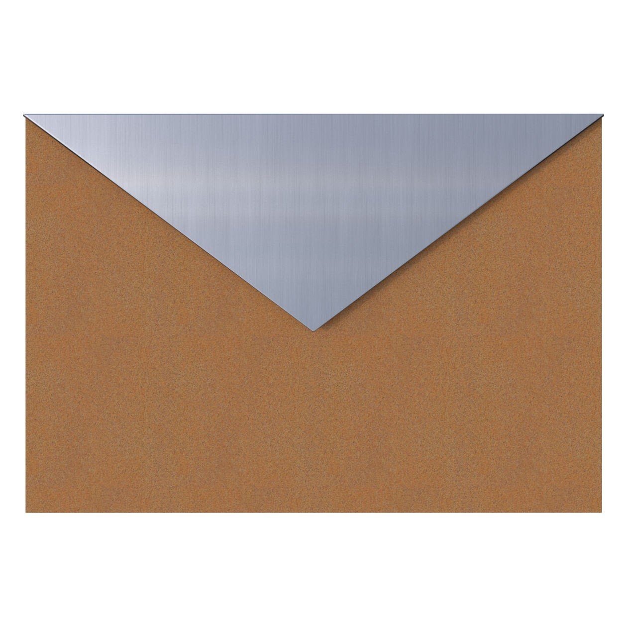 Bravios Briefkasten Letter Edelstahlklappe mit Briefkasten Rost