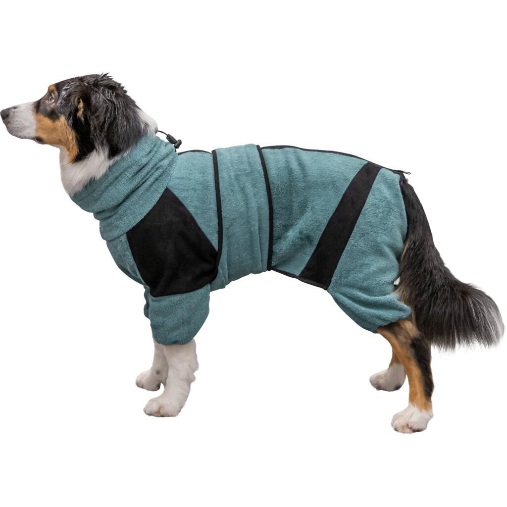 TRIXIE Hundemantel Bademantel und Hausoverall - petrol