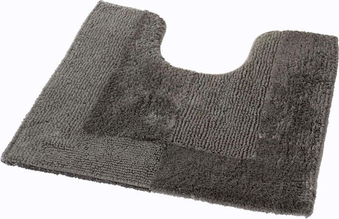 Kleine Wolke Badematte Havanna, Badvorleger, Badezimmer Teppich, Höhe 16 mm, fußbodenheizungsgeeignet, Baumwolle, rechteckig, Badteppich, Uni Farben, Hoch-Tief Effekt, mit Bordüre