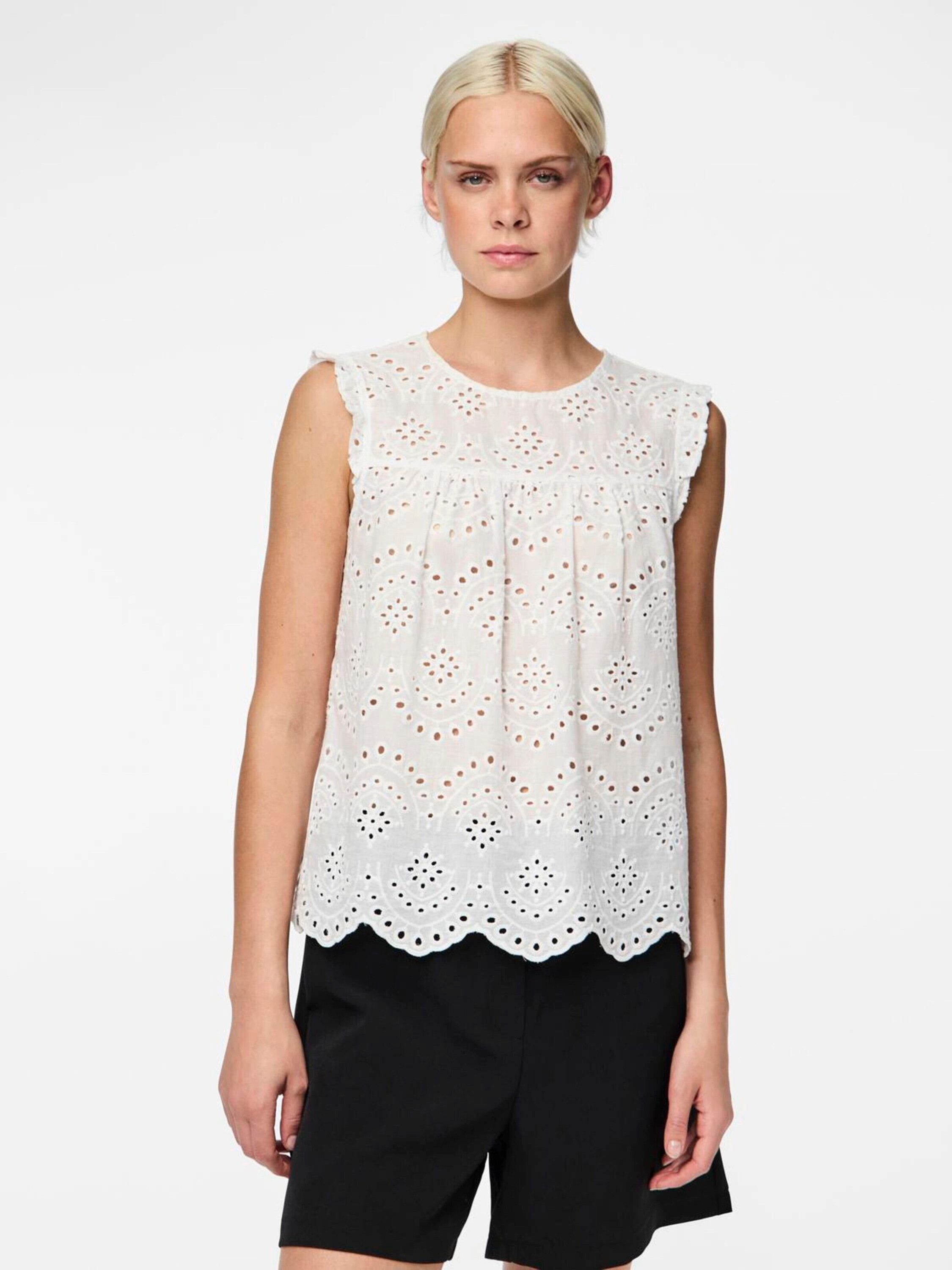 pieces Funktionsbluse Vilde (1-tlg) Lochmuster