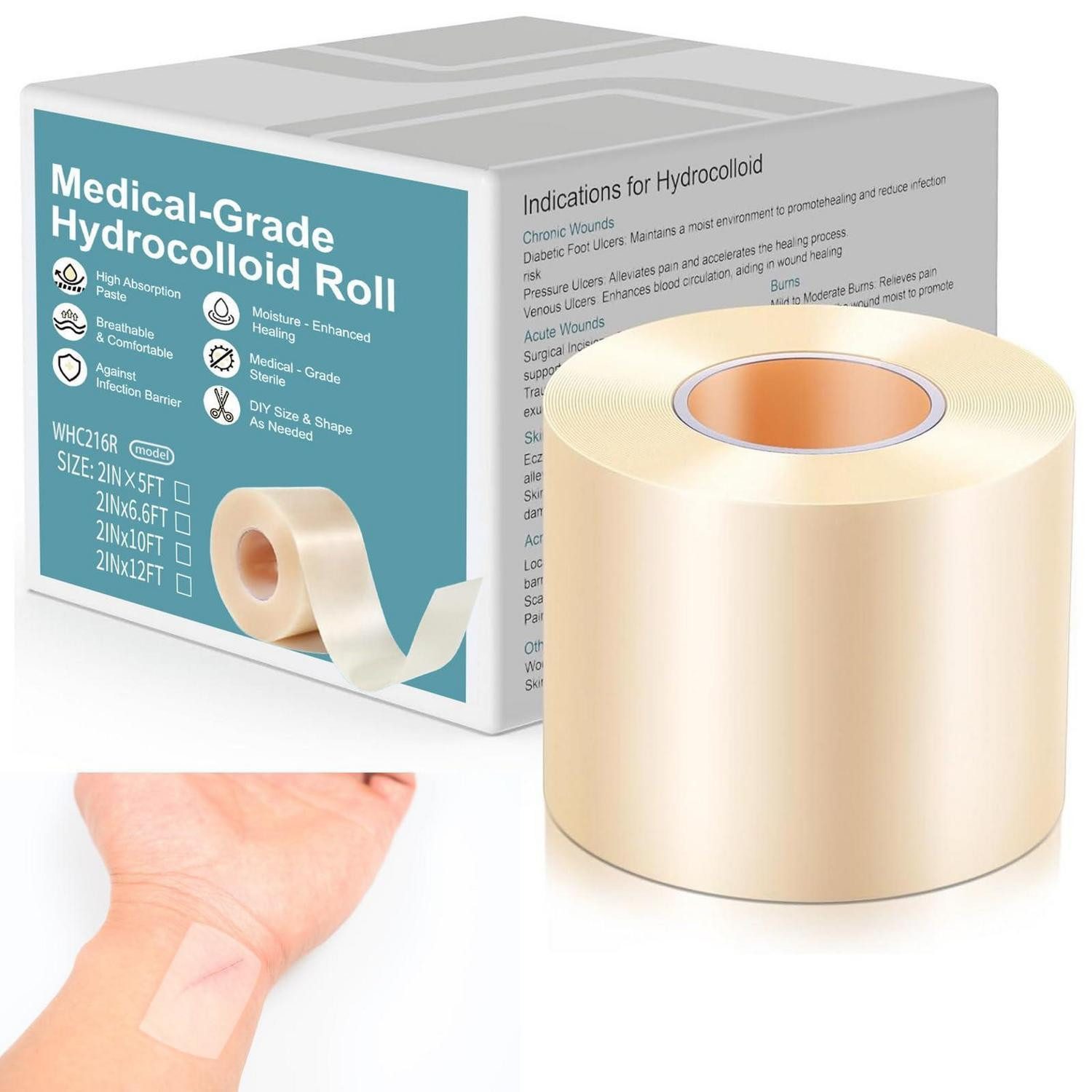 LuxusKollektion Anti-Pickel-Pflaster Hydrokolloidpflaster Rolle 5x300 cm selbstklebend wasserdicht