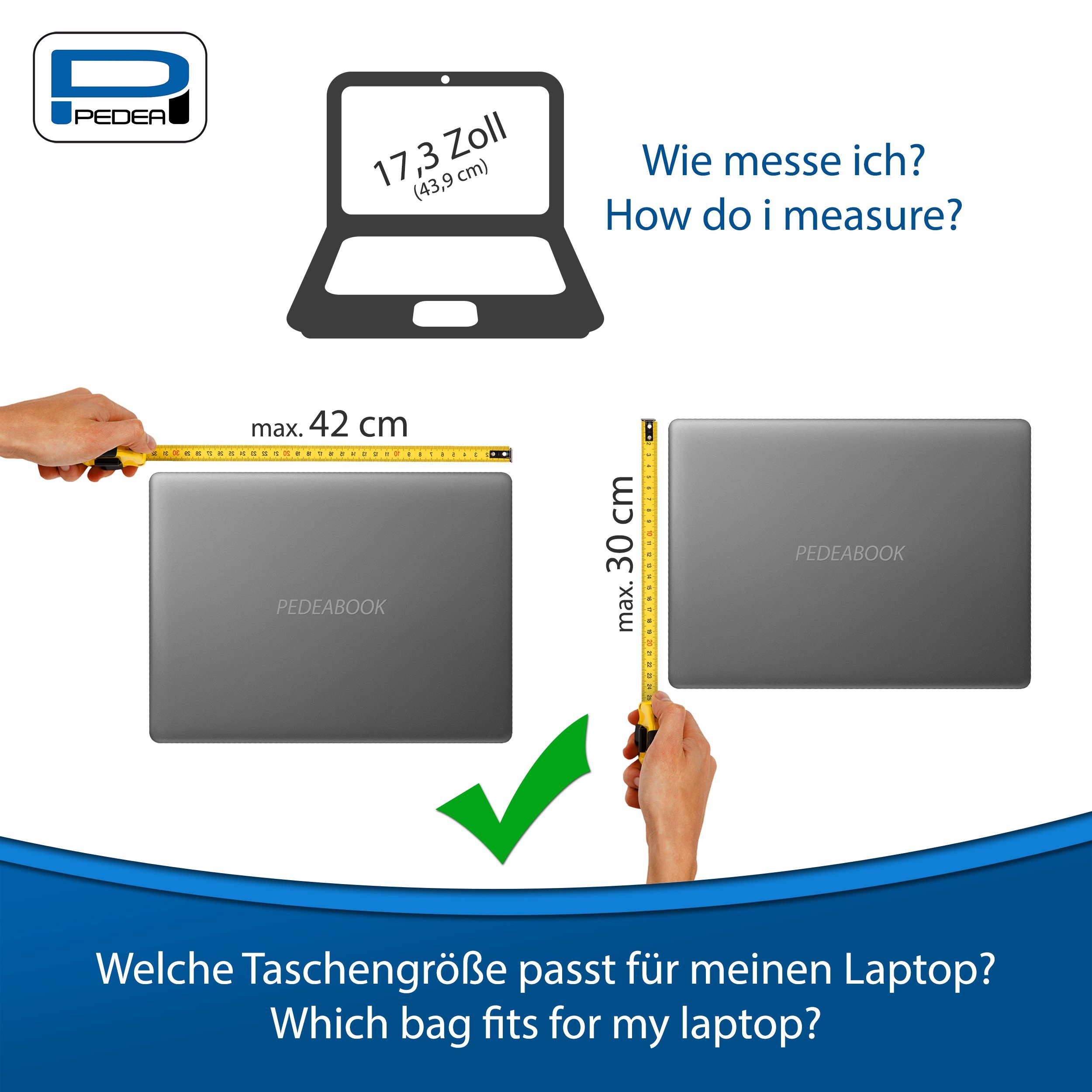 PEDEA Laptoptasche Notebooktasche "ELEGANCE (inkl. Pro" Maus)