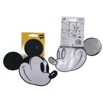 Disney Aufnäher Bügelbild, Aufbügler, Applikationen, Patches, Flicken, zum aufbügeln, Polyester, Mickey Mouse 90 Jahre XL Kopf - Größe: 20,0 x 16,0 cm
