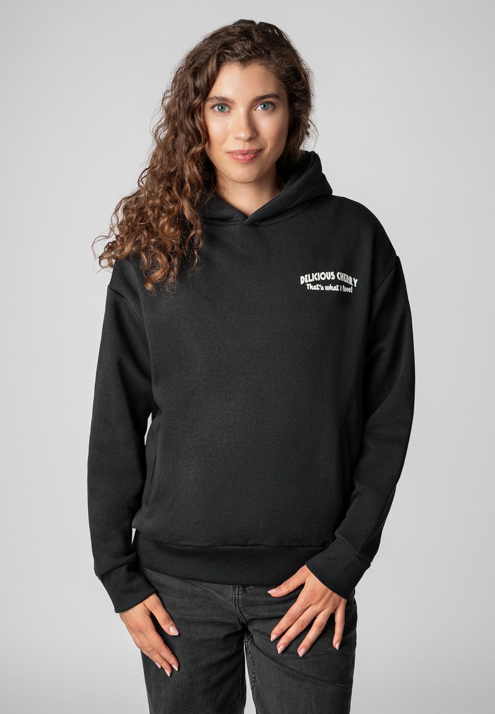 SUBLEVEL Kapuzenpullover Damen Hoodie mit Früchte-Print günstig online kaufen