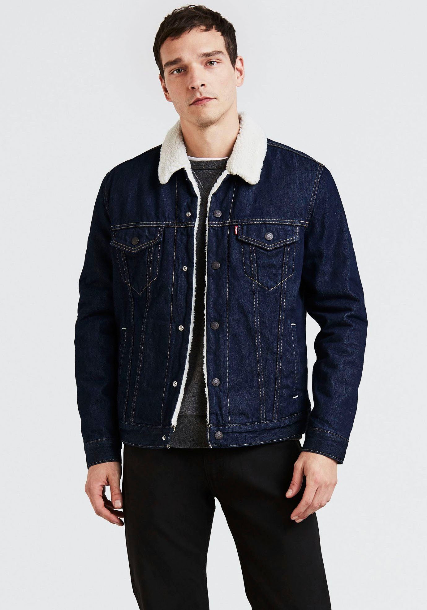 Levi's® Kurzjacke SHERPA mit indigo Sherpa med Fütterung