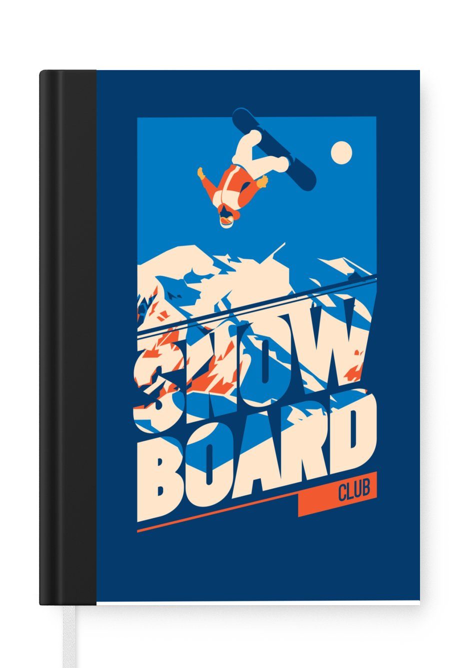 MuchoWow Notizbuch Snowboard club' - Berg - Zitate - Sprichwörter, Journal, Merkzettel, Tagebuch, Notizheft, A5, 98 Seiten, Haushaltsbuch