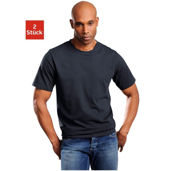 Schiesser T-Shirt (2er-Pack) schlichte Basic-Shirts in Top-Markenqualität