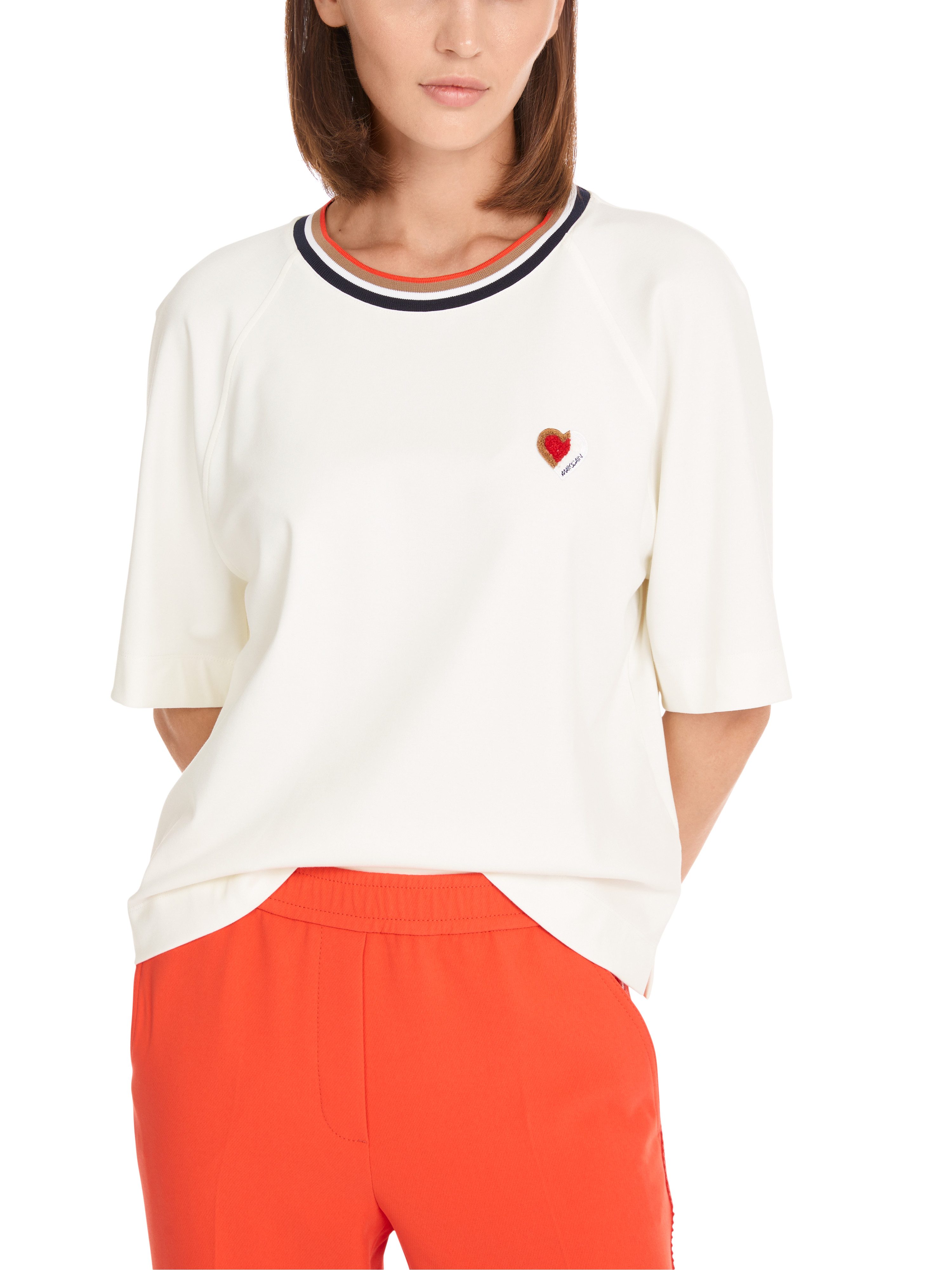 Marc Cain Kurzarmshirt "Heartbreaker" Premium Damenmode günstig online kaufen