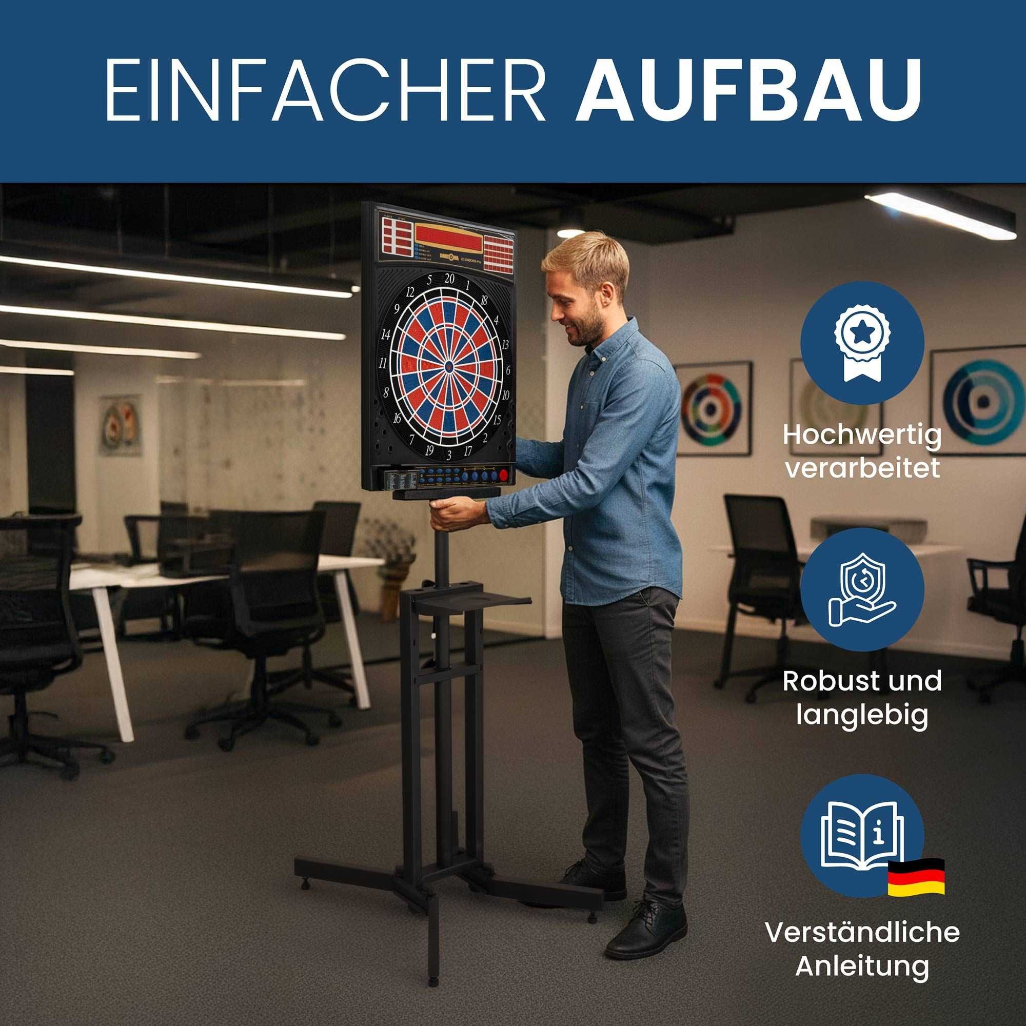 Dartona Dartscheibe Dartona Mobiler Dartständer Universal Gen 3 (ohne Scheibe)