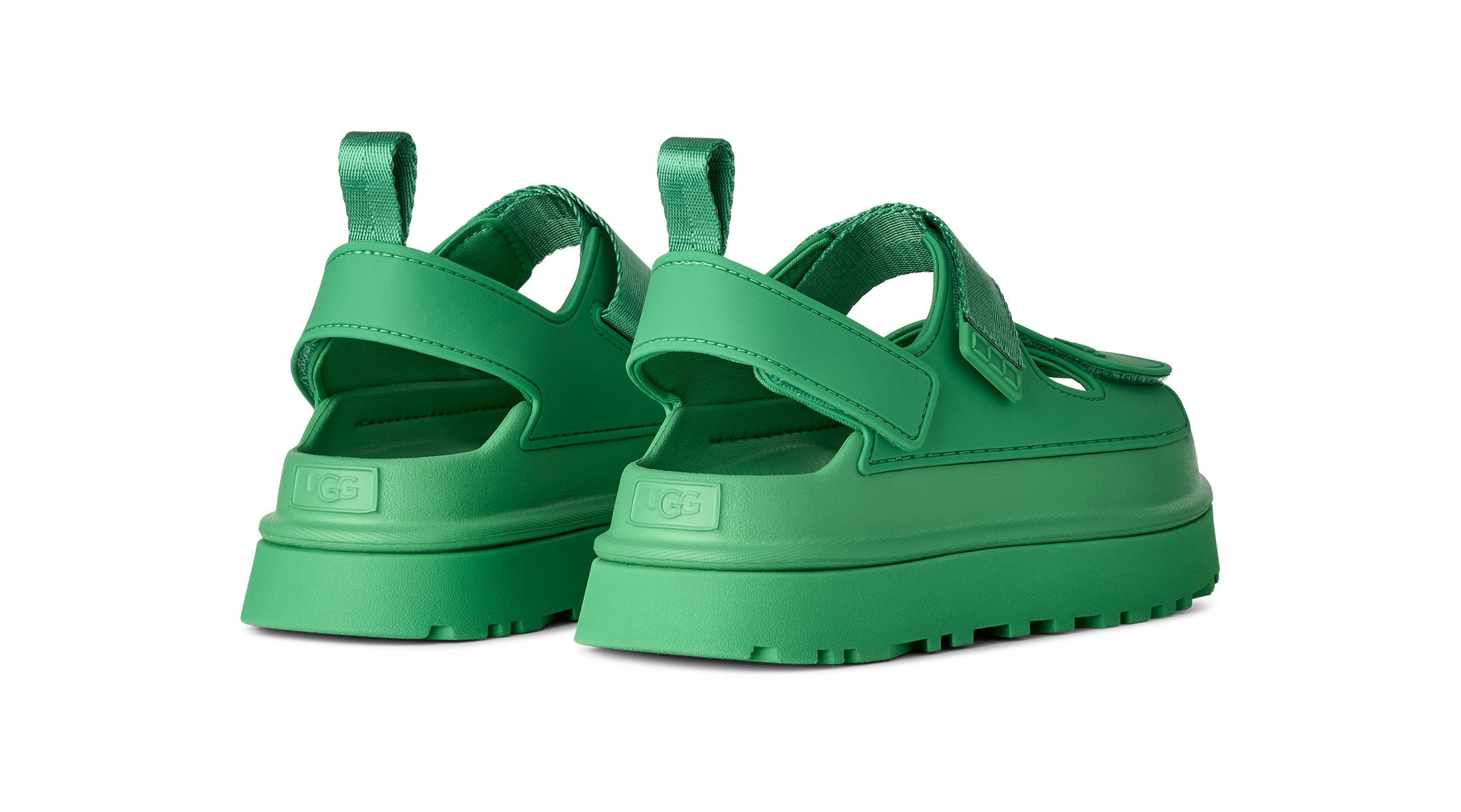 UGG GOLDENGLOW Plateausandale, Sommerschuh, Strandschuh, Plateausandale mit Klettverschlüsse