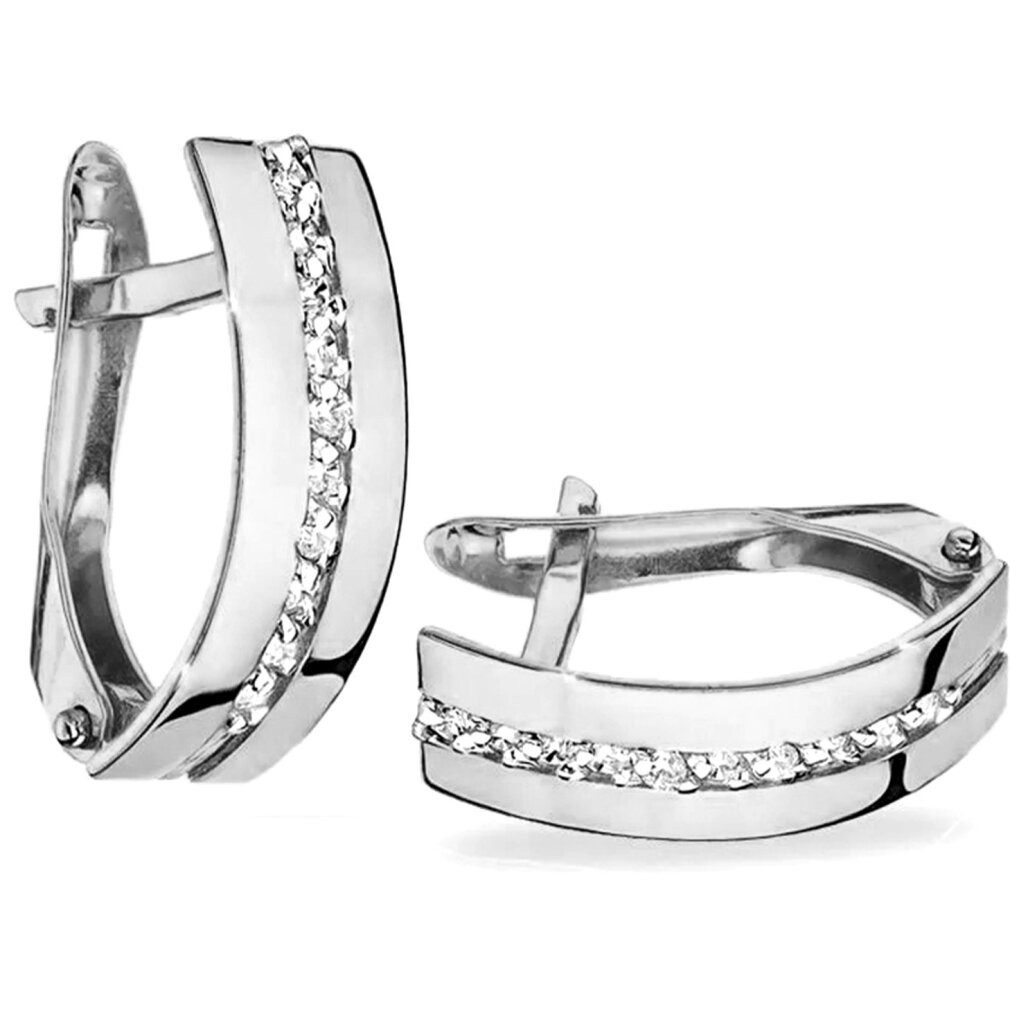 JVD Ohrring-Set Glittering silver earrings SVLE0649XH2BI00