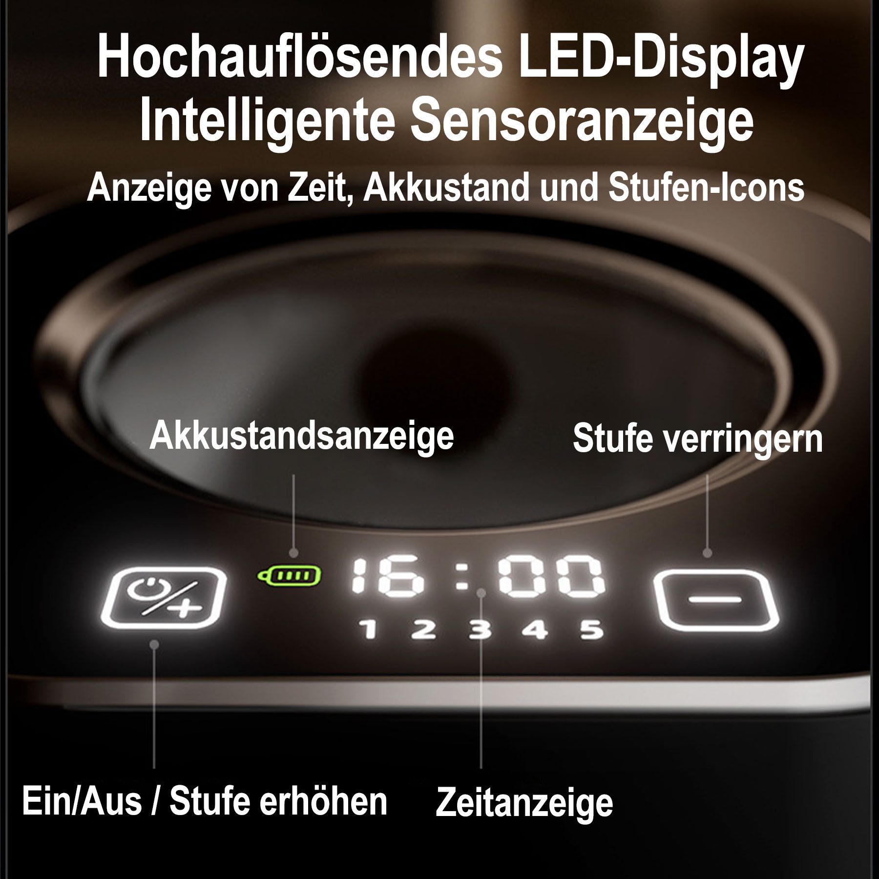 Senmudi Seifenspender Automatischer Seifenspender, 320 ml, 5-stufige Schaumregulierung, (USB-wiederaufladbar, mit Ambientelicht und bis zu 80 Tagen Laufzeit, IP – Bild 4 von 5