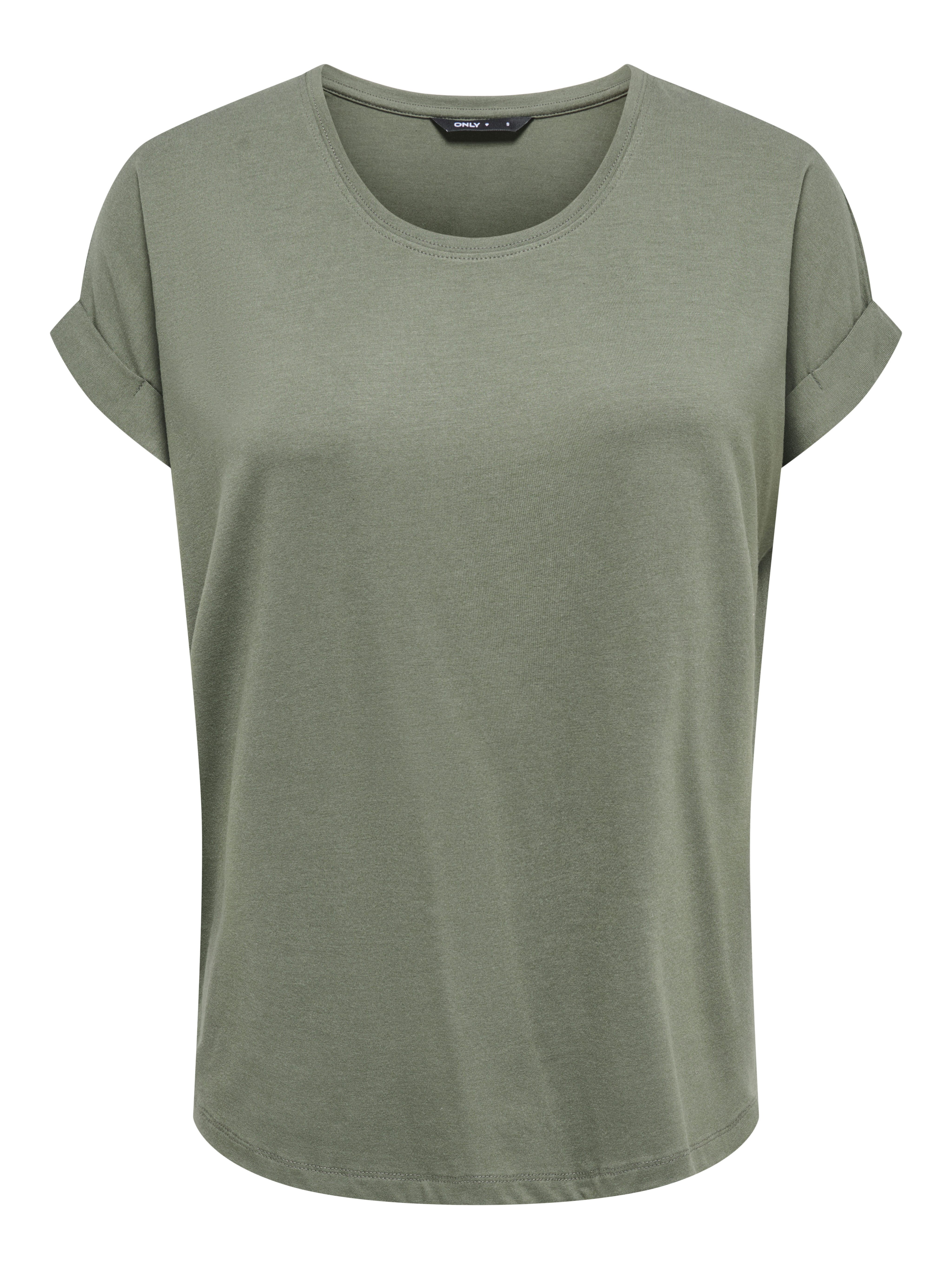 ONLY T-Shirt ONLMOSTER – Kurzarmshirt mit Aufschlag und klassischem Look Viskosemischung, regular fit