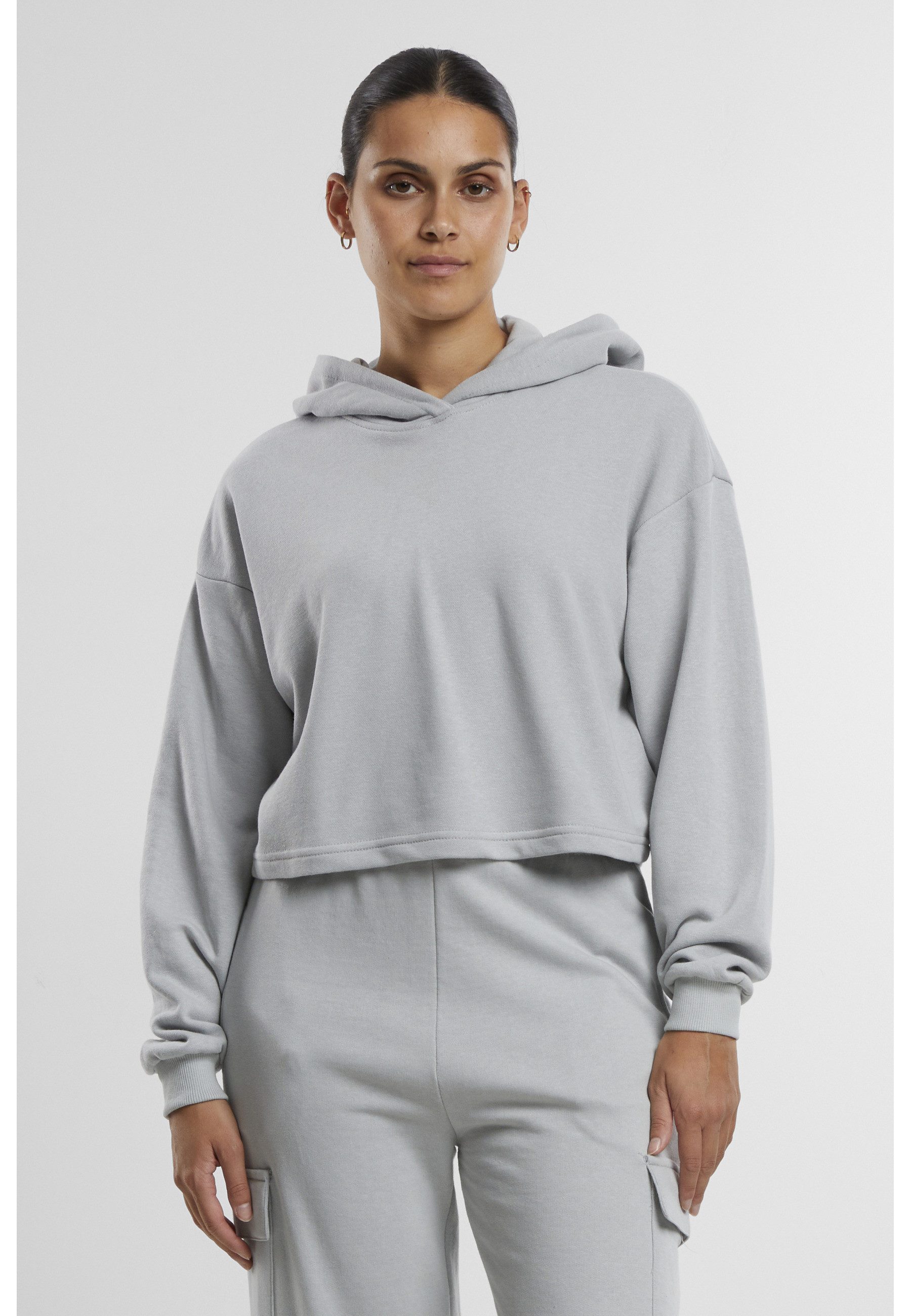 URBAN CLASSICS Kapuzenpullover Urban Classics Damen Ladies Oversized Cropped Light Terry Hoodie (1-tlg)