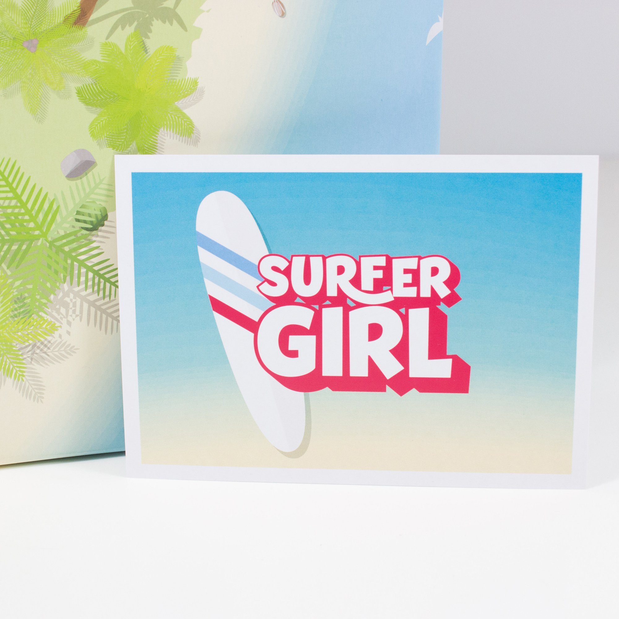 Hummingbird Bow Postkarte Surfer % Recyclingpapier Postkarte 100 Girl, &