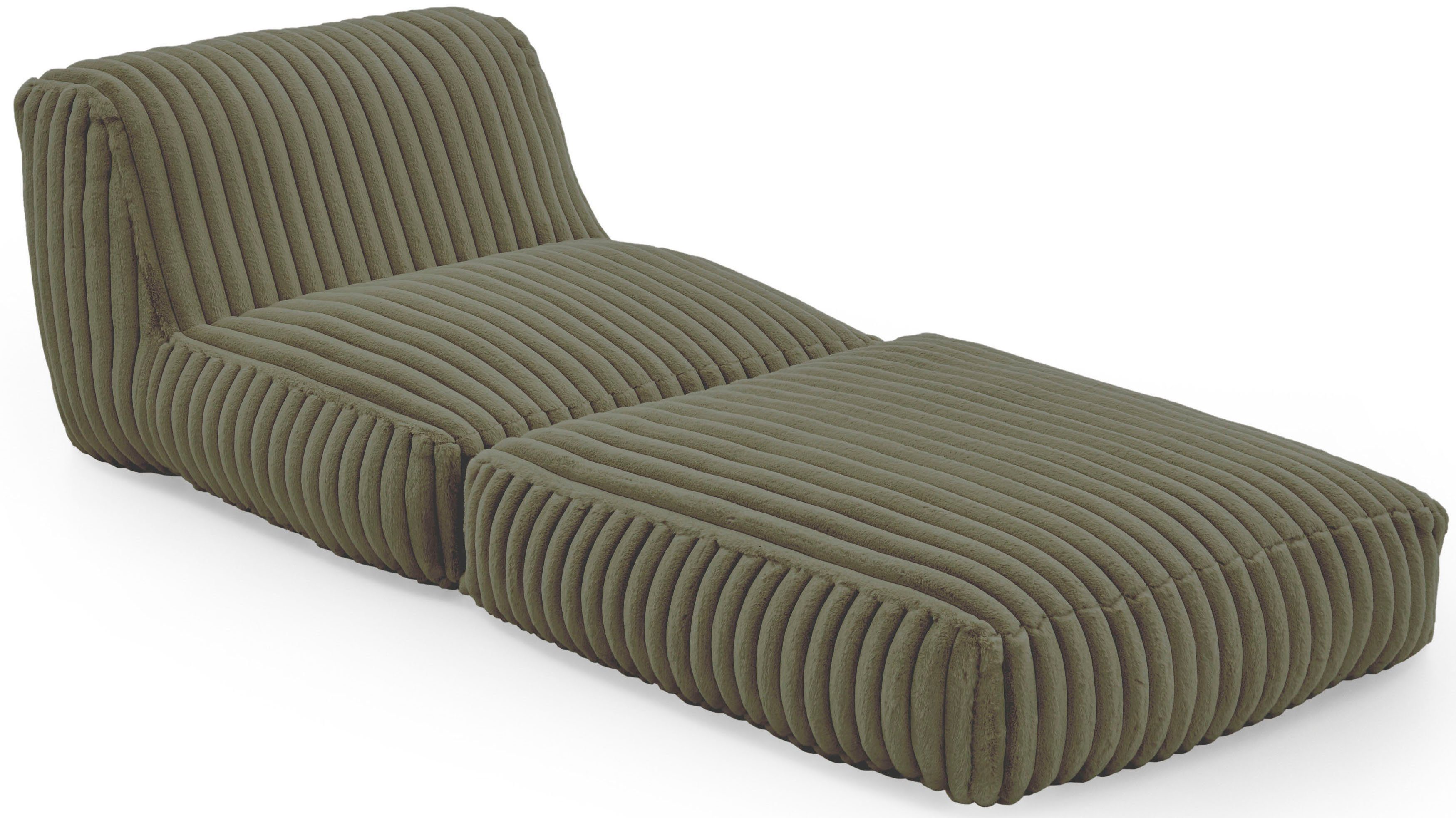 Loungesessel 2 grün Schlaffunktion XXL-Sessel Größen, in Pia, Pouf-Funktion INOSIGN und Megacord,