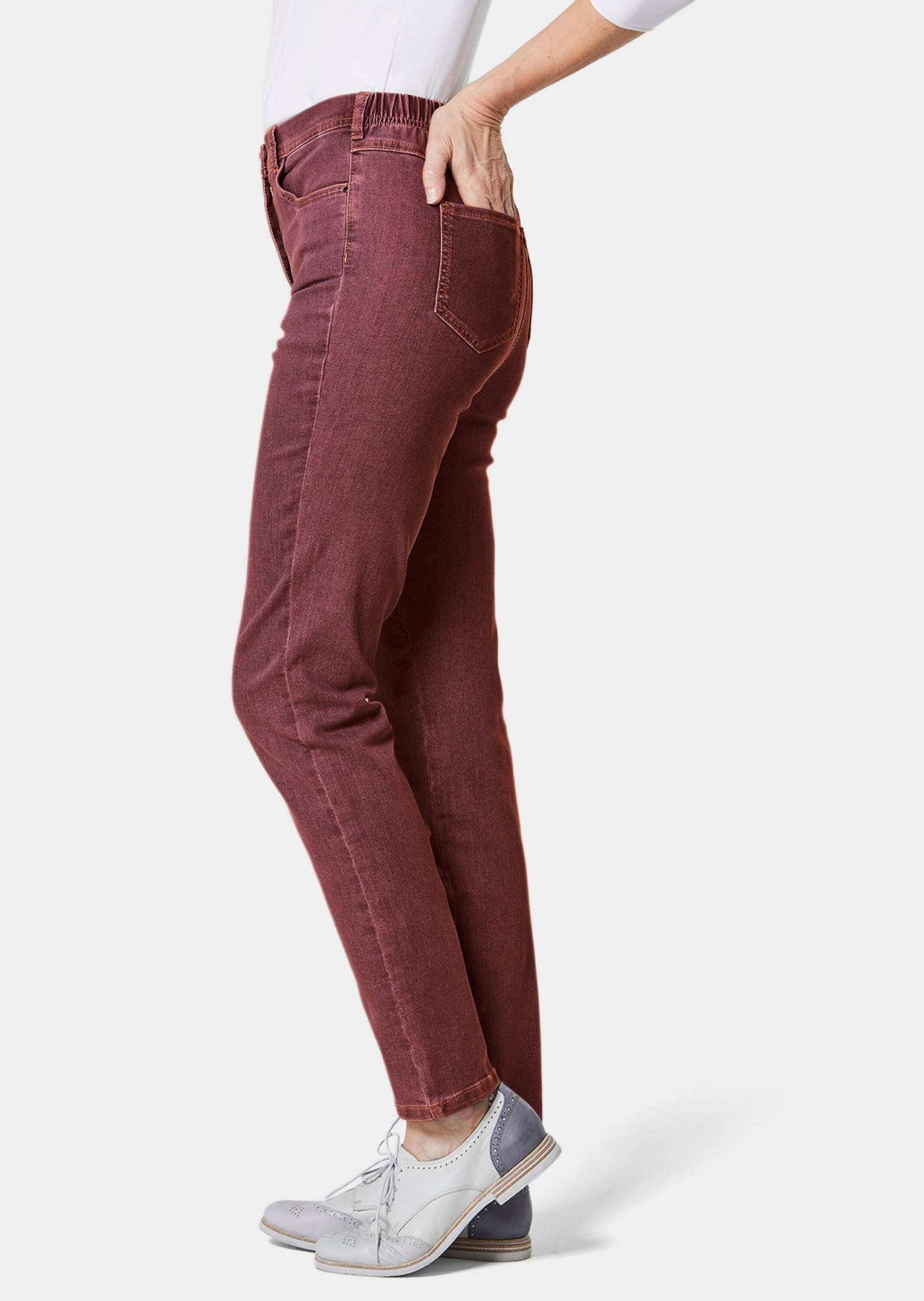 GOLDNER Bequeme Jeans Kurzgröße: Bequeme 5-Pocket-Jeans mit langem Bein, schmaler Sitz