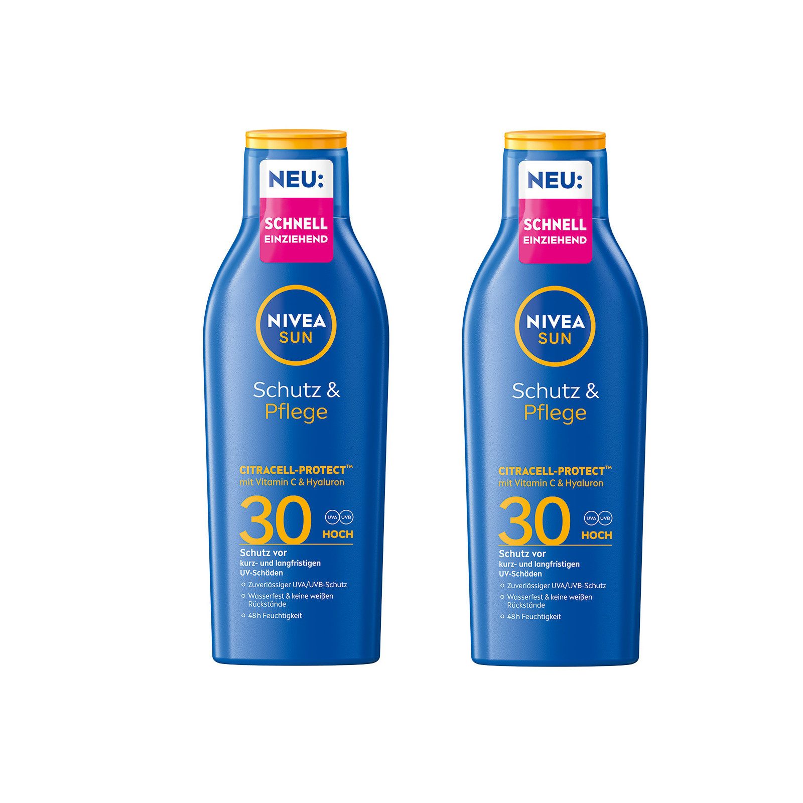 Sonnenschutzmilch SUN Schutz & Pflege Milch LSF 30 wasserfest 48h Feuchtigkeit 2 x 200ml