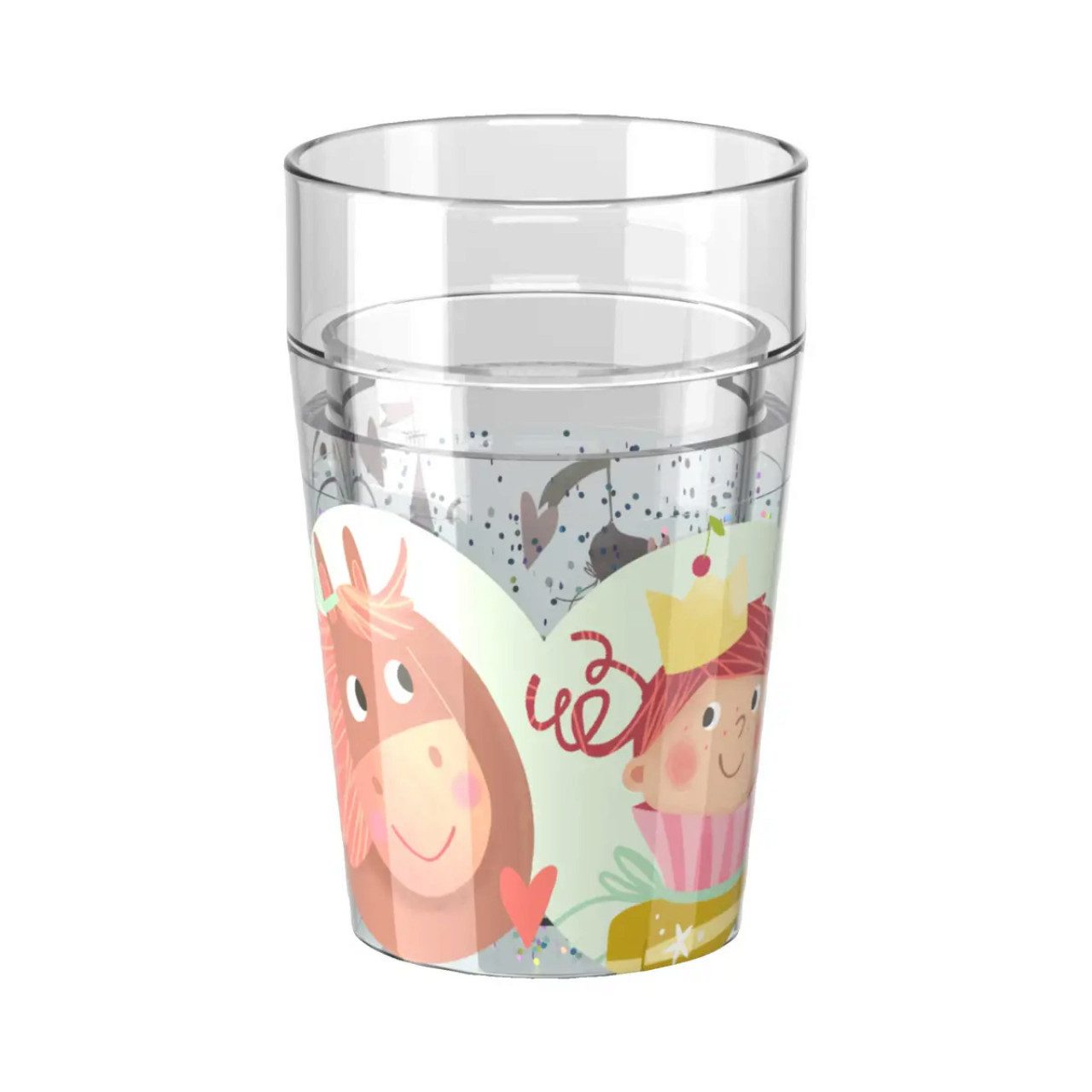 Haba Spiel HABA Glitzerbecher Prinzessin & Pferd – 1 Motiv zufällig