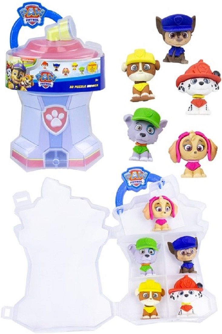 Puzzle Radiergummi Puzzle Paw Patrol 5 Stk,Chase,Marshall,Rubble,Skye Rocky