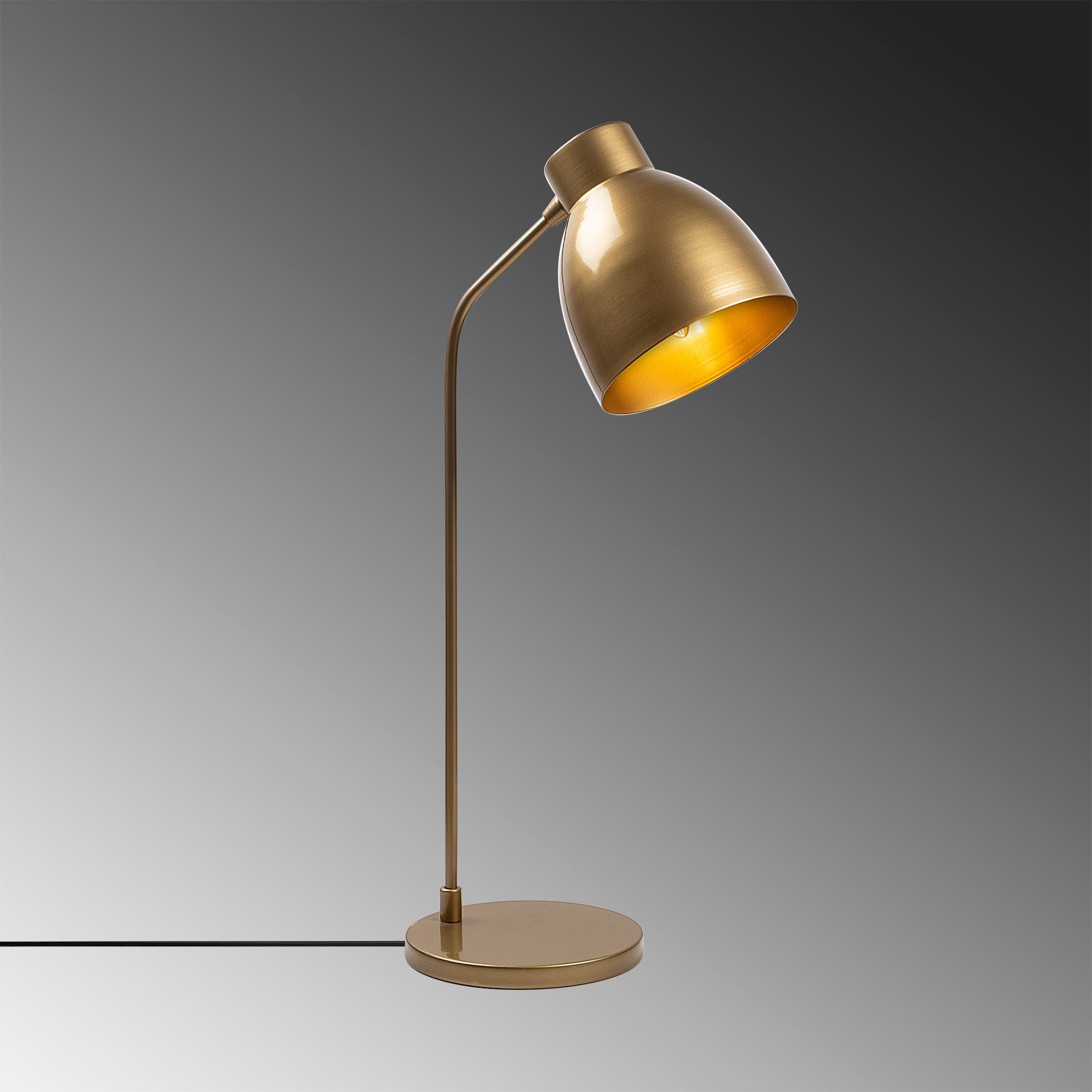 Opviq Schreibtischlampe Murek FLG, 18 29 cm, x 60 Metallkörper x Gold