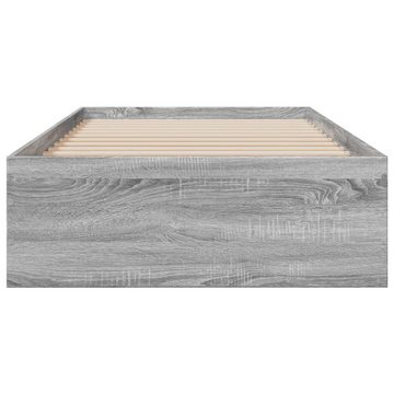 vidaXL Bett Bettgestell mit Schubladen Grau Sonoma 90x200 cm Holzwerkstoff