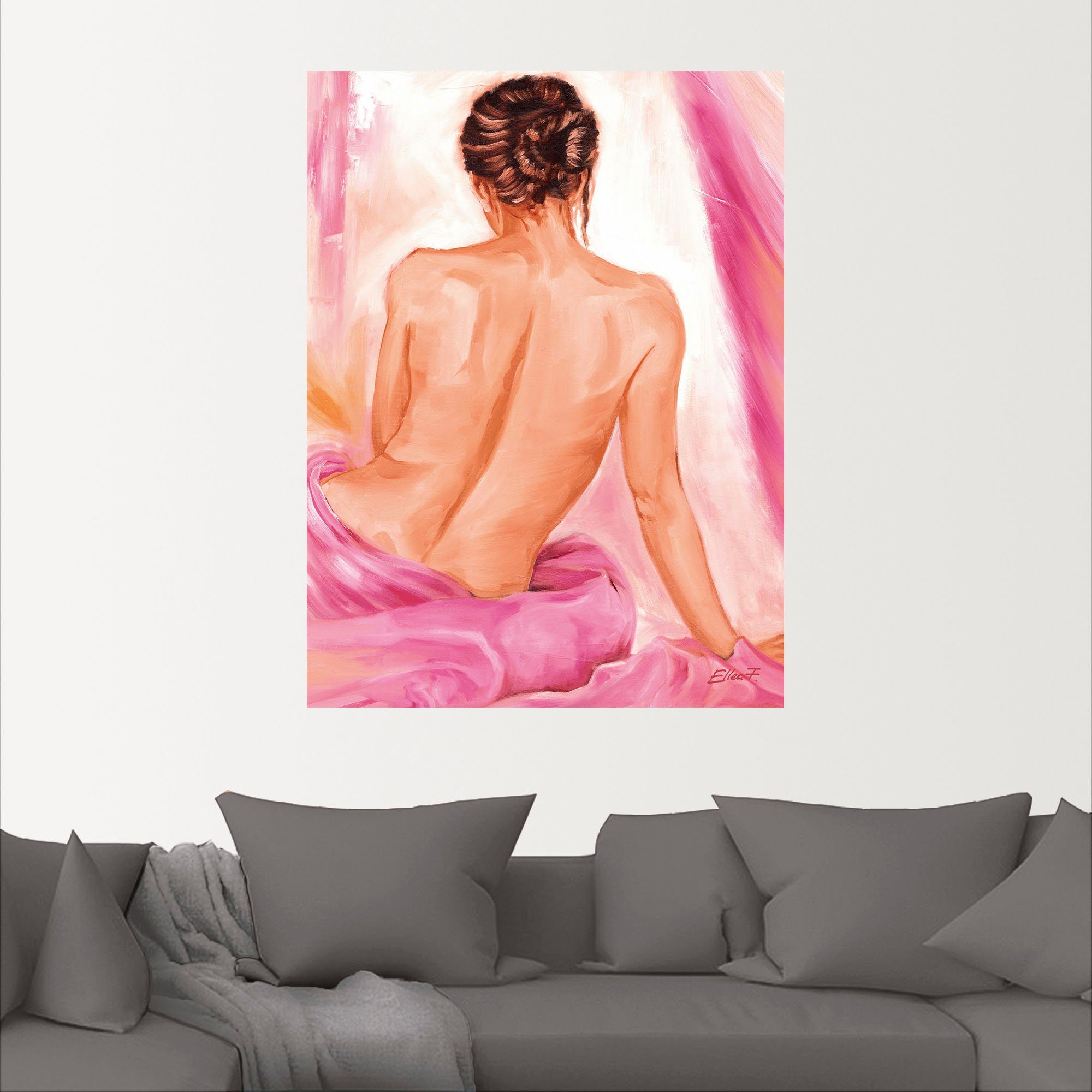 Erotische Akt Wandbild als Leinwandbild, Bilder (1 Wandaufkleber Artland oder versch. Alubild, Poster St), II, Größen in