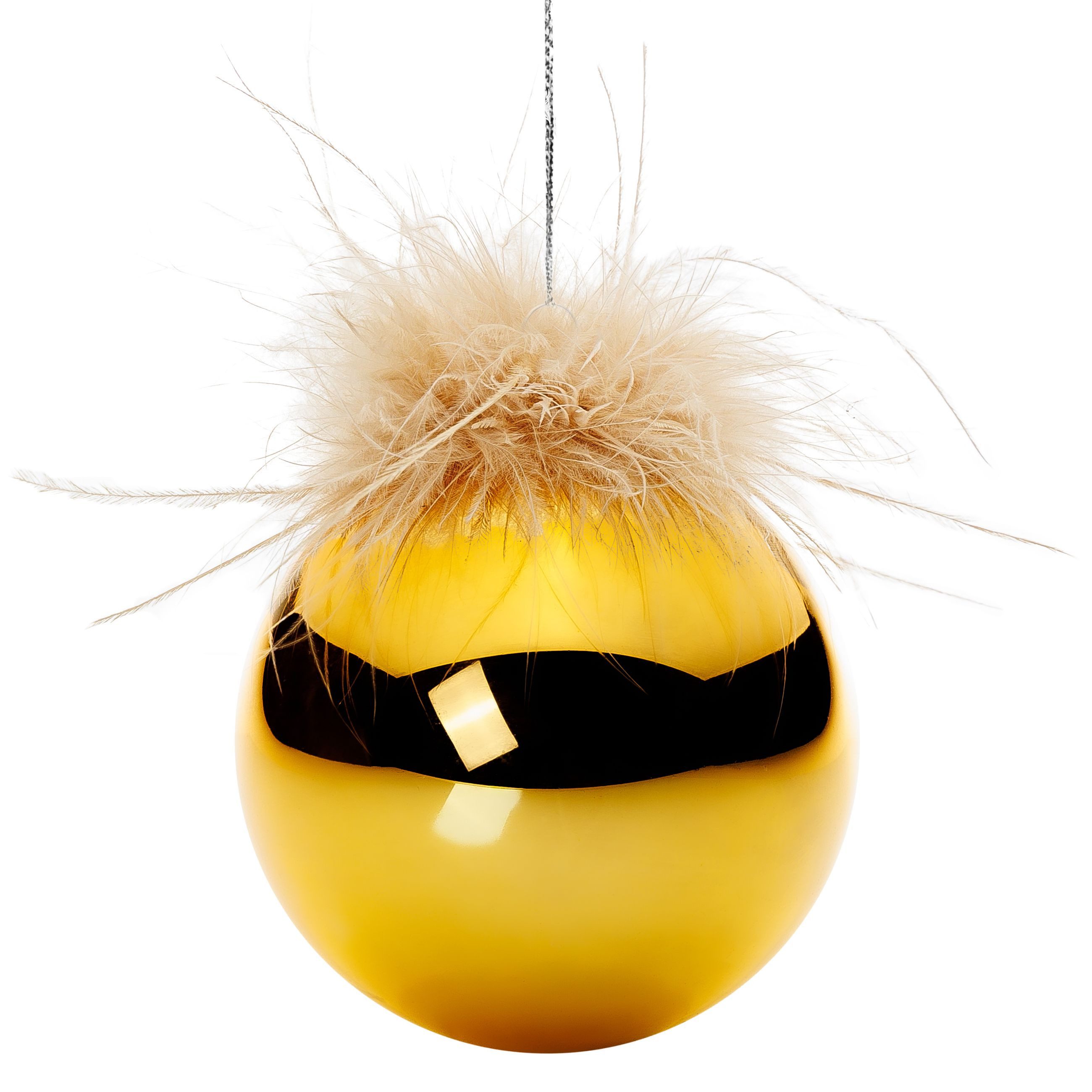 SIKORA Christbaumschmuck Highlights Gold 4er Set Christbaumkugeln aus Glas mit Verzierung, Besondere Weihnachtskugeln für ein sinnliches Weihnachtsfest