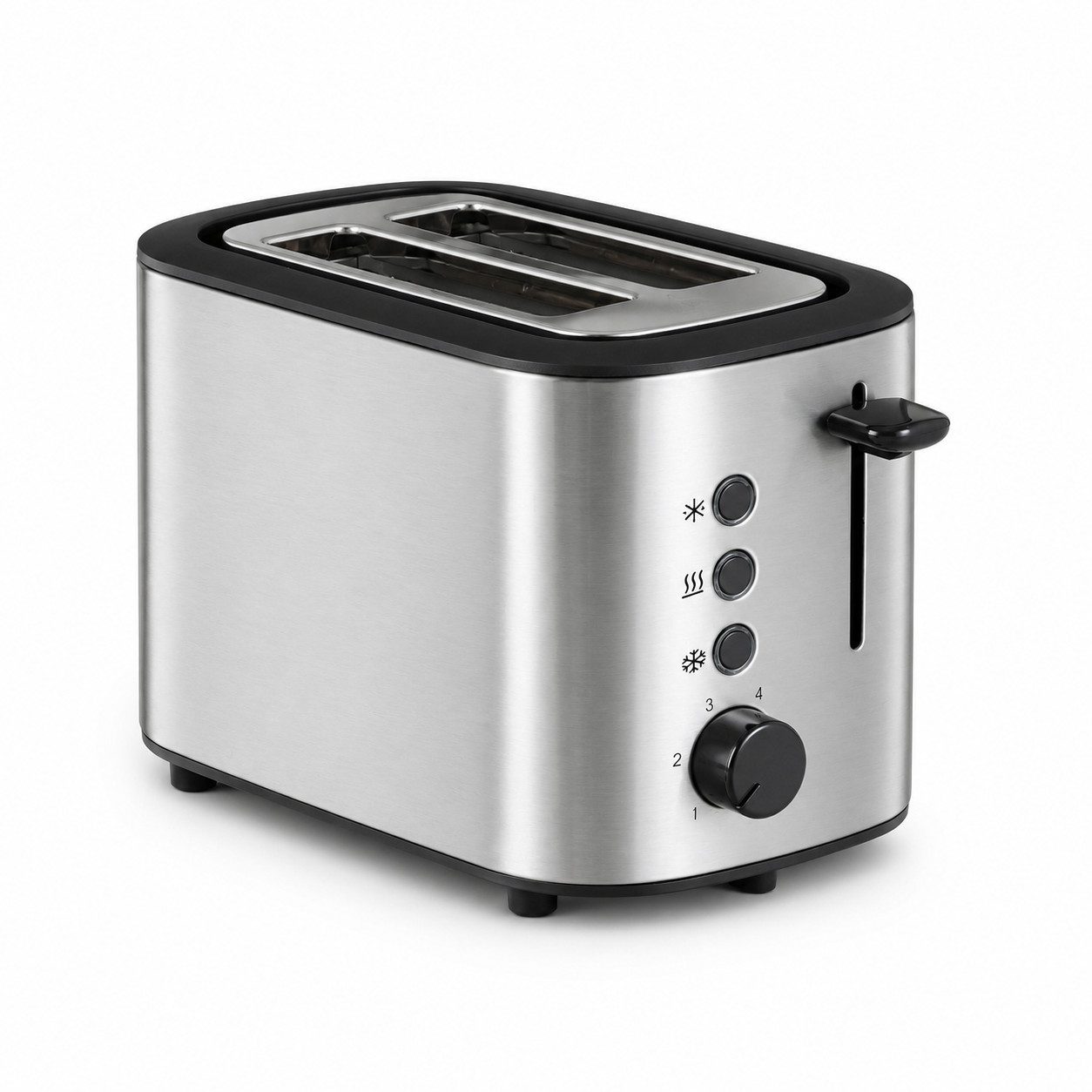 Tekoo Brotbackautomat Toaster 2-Schlitz Edelstahl mit 4 Bräunungsstufen & Auftaufunktion, 3 Programme, 870 W, 6 Bräunungsstufen, kompaktes Design