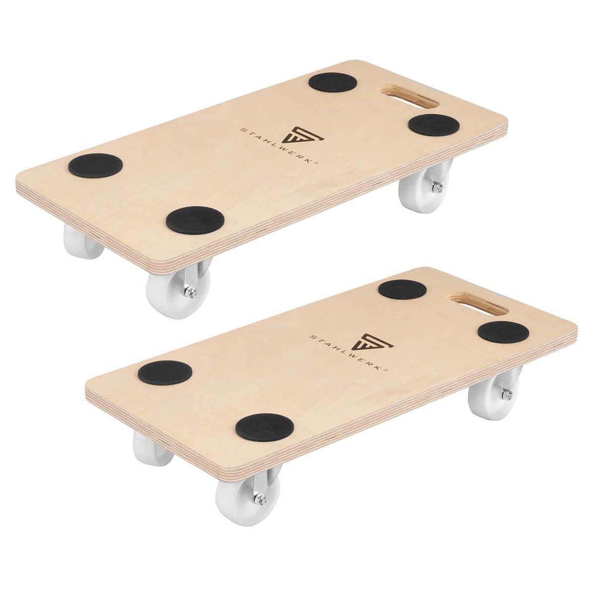 STAHLWERK Rollbrett Rollwagen 2er Set bis 250 kg 58x29 cm Rollbrett, (Packung, 2-St., 2 St), BxLxH 29x58x11 cm