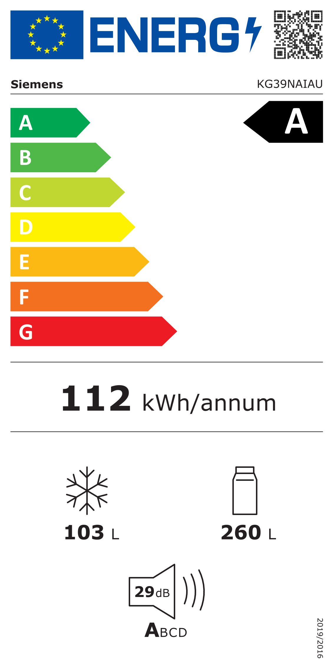 Energieeffizienzklasse: 