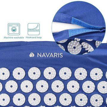 Navaris Akupressurmatte 2in1 Akupressur Massage Set - Matte und Kissen inkl. Tasche (1-St)