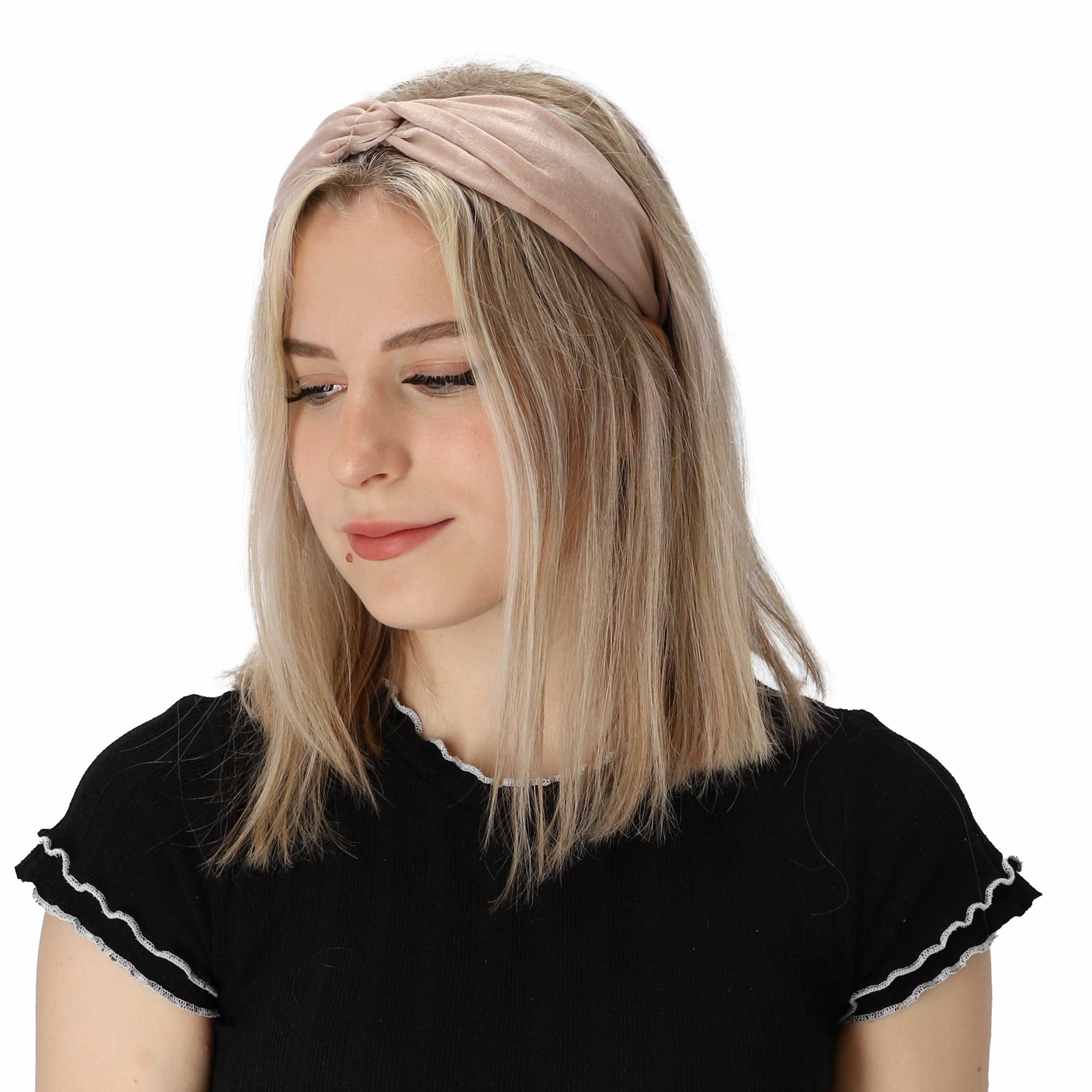 halsüberkopf Accessoires Haarband Haarband uni, 1-tlg., modisches Haarband in tollen Farben beige