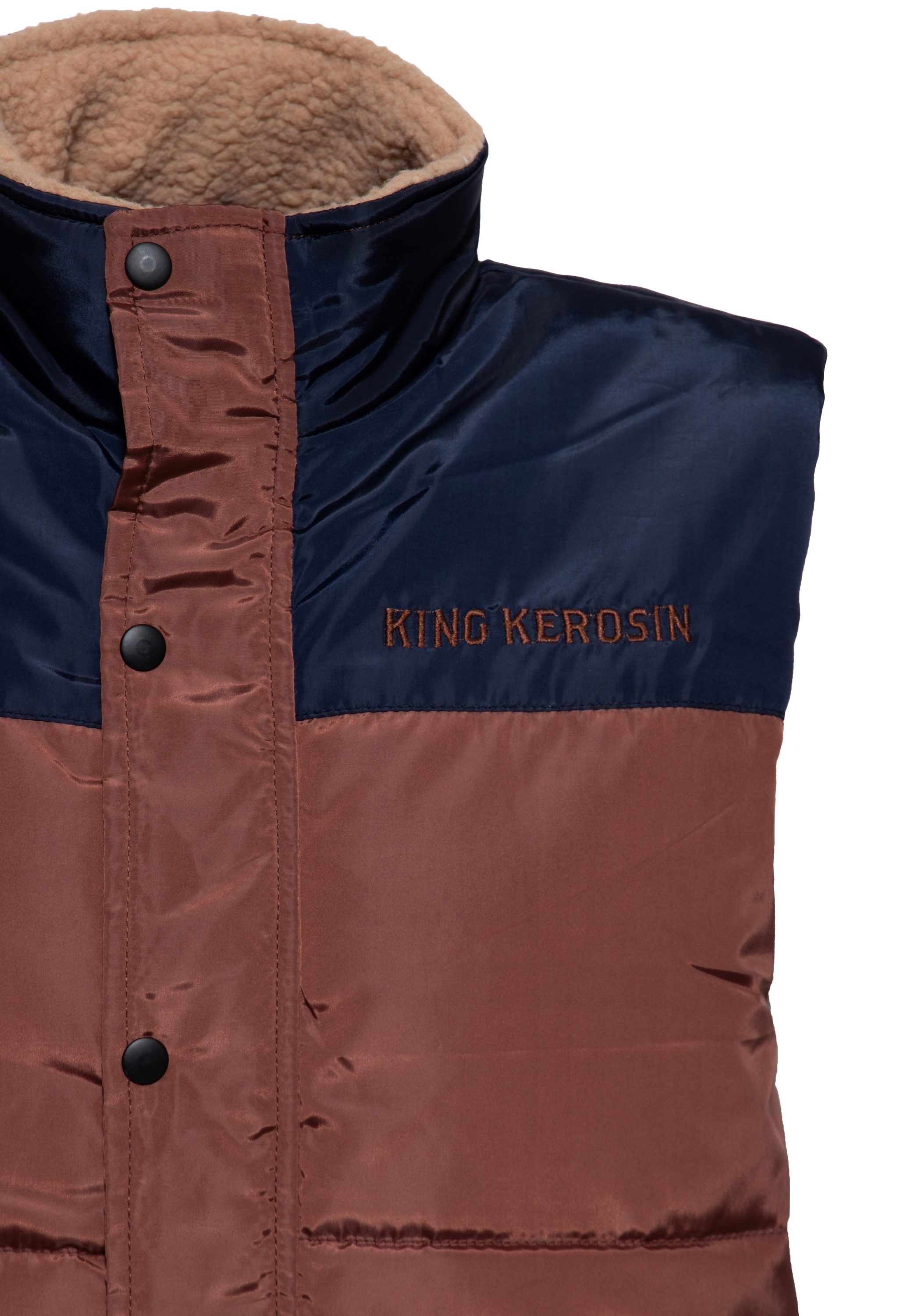 KingKerosin Steppweste Los Angeles Supply Co mit Rückenstickerei