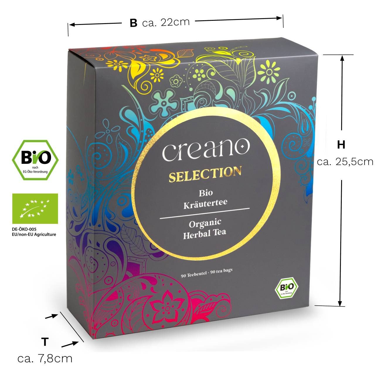 Creano Tee BIO Kräutertees 90er SELECTION Box *¹, 1 x 90 St.