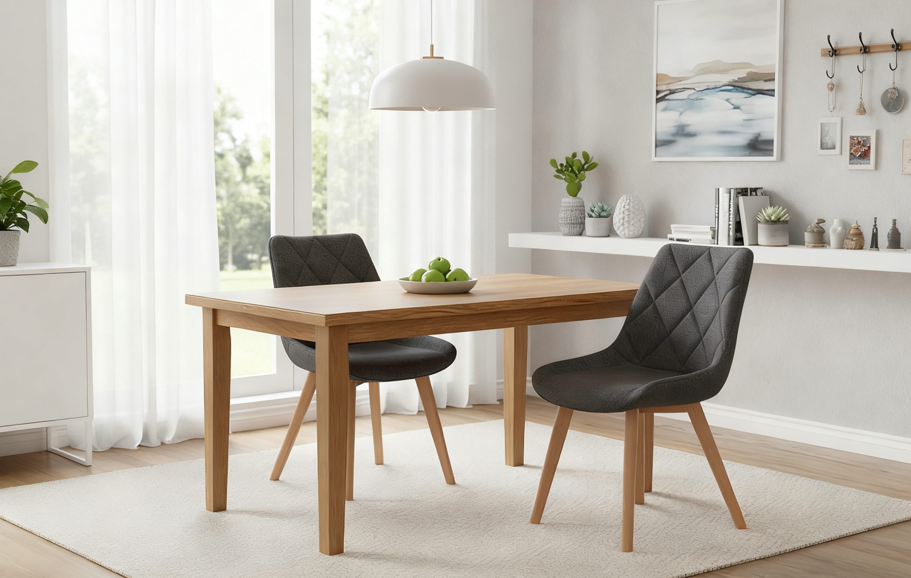 B&D home 4-Fußstuhl TANIA (2er Set, 2 St), Polster, Sitzschale, Holzbeine günstig online kaufen