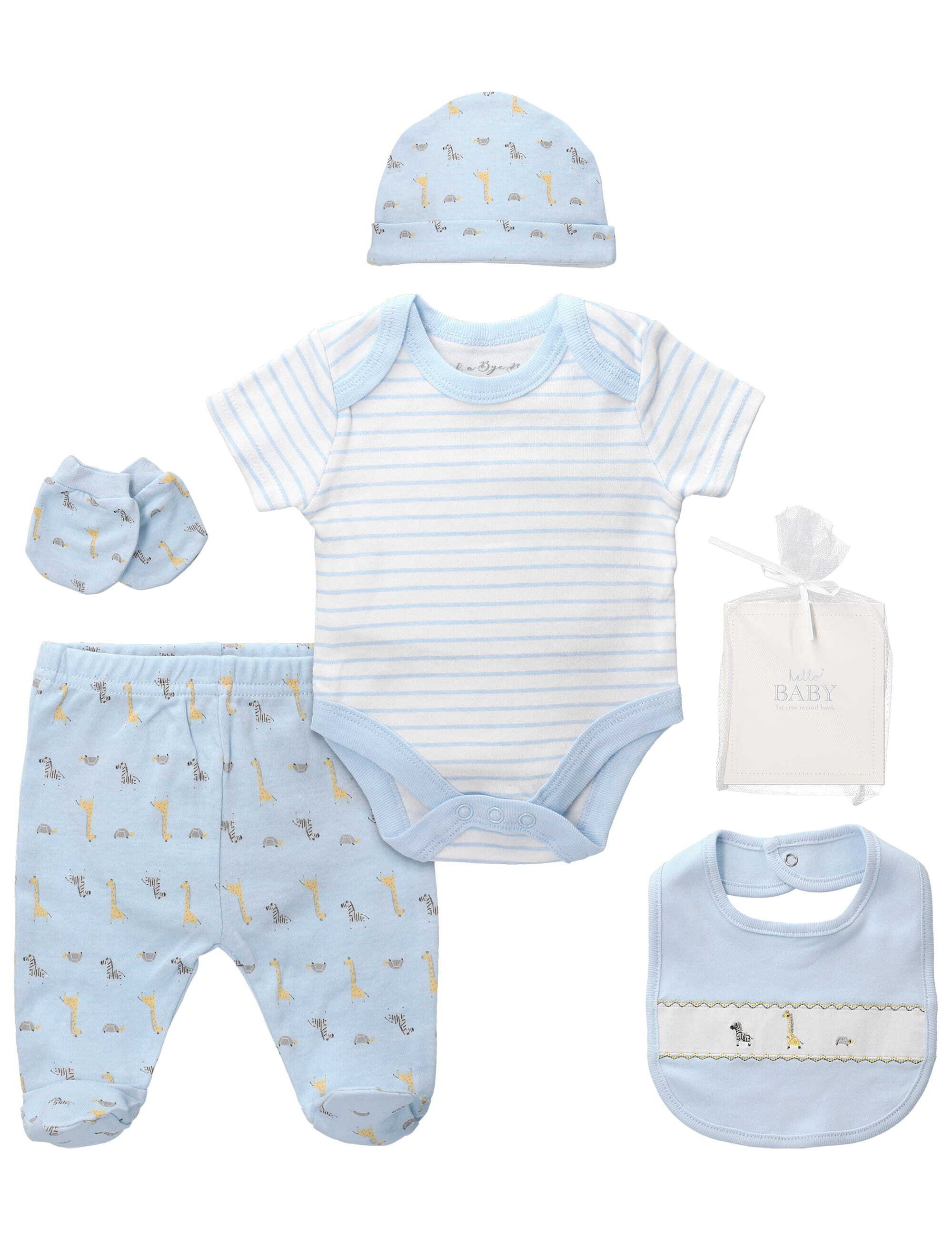 Rock a Bye Baby Boutique Erstausstattungspaket Set Schildkröte, Giraffe, Zebra (Set, 1-tlg., 6 Teile)