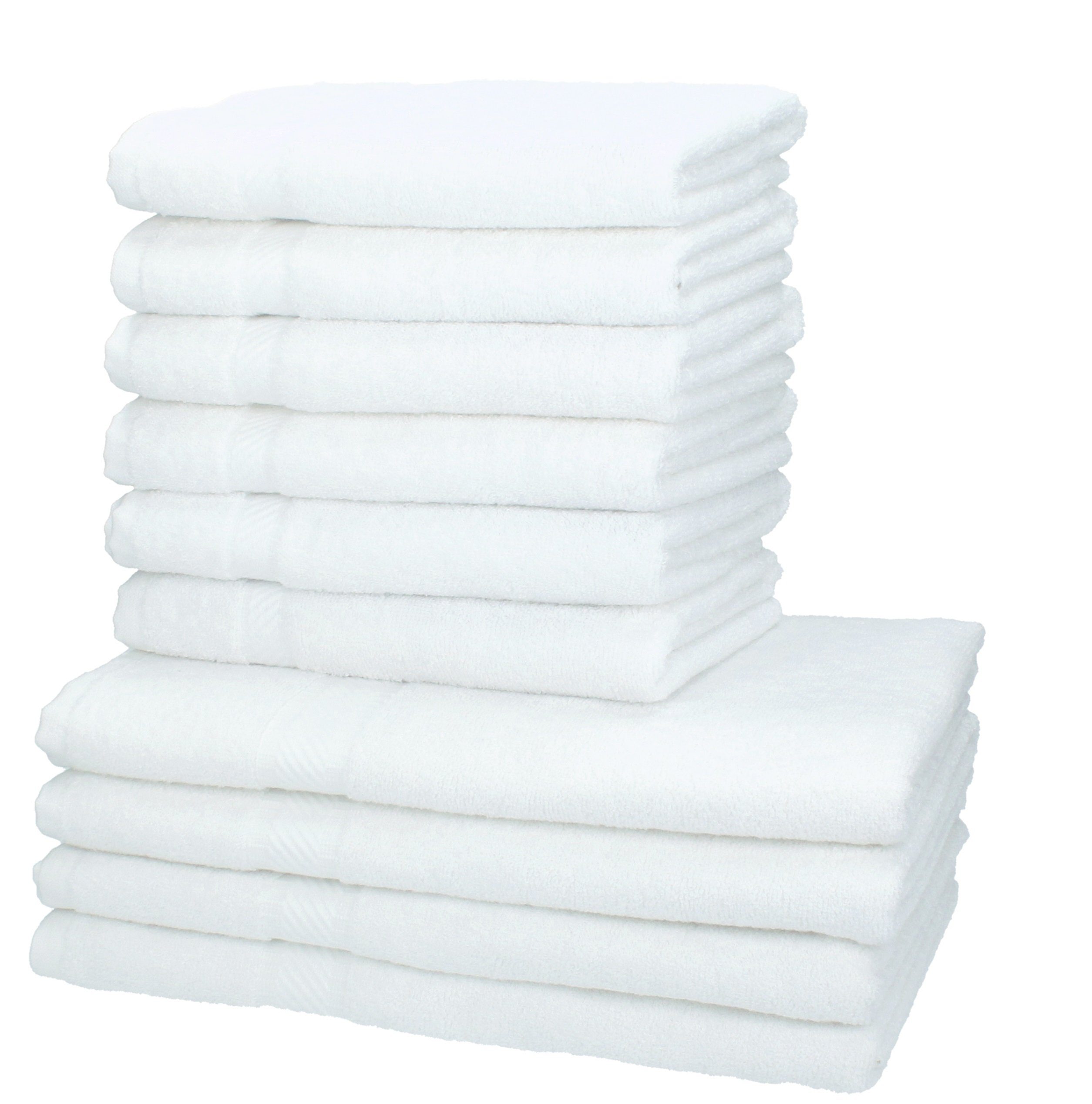 Betz Handtuch Set 10-tlg. Handtuch-Set PALERMO Farbe weiß, 100% Baumwolle