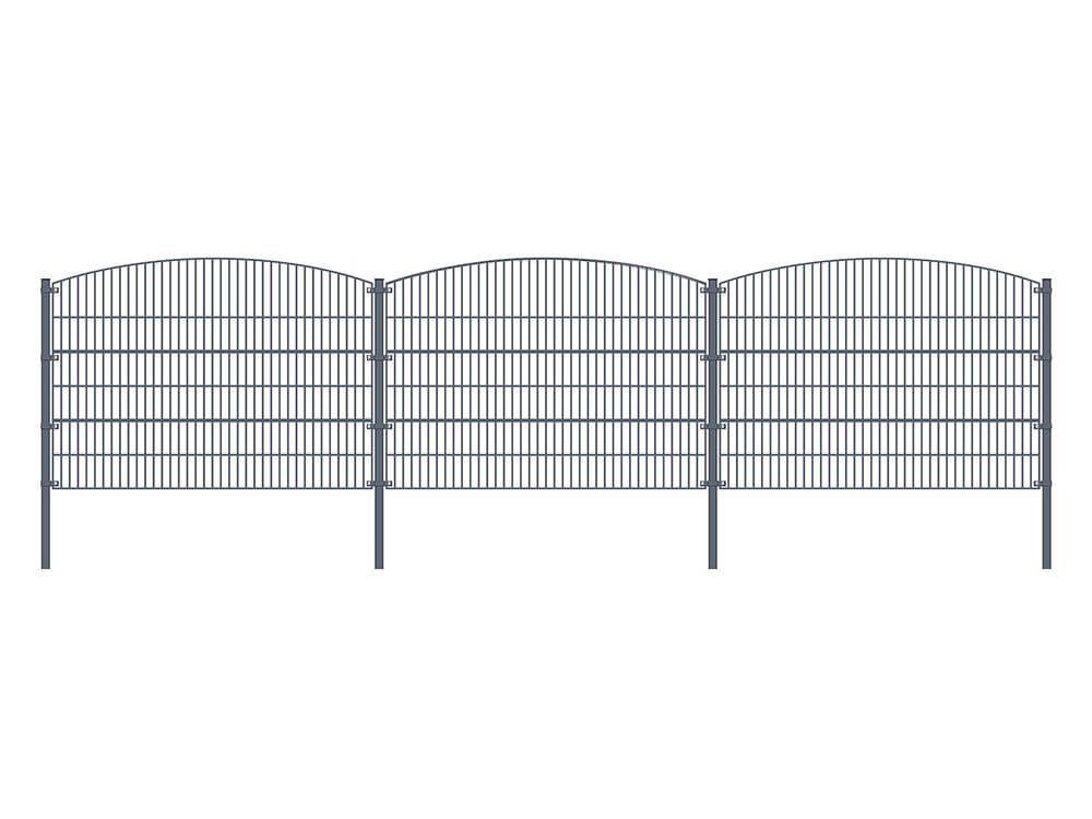 HOME DELUXE Doppelstabmattenzaun Doppelstabmattenzaun BERG anthrazit, Farbe günstig online kaufen
