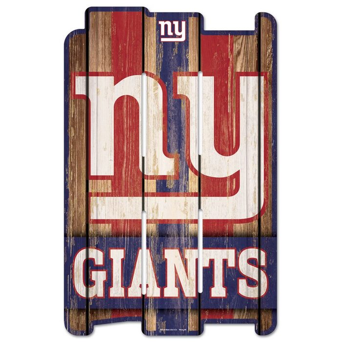 WinCraft Wanddekoobjekt PLANK Holzschild Sign NFL New York Giants
