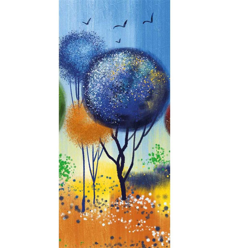 Thumbnail - MyMaxxi Dekorationsfolie Türtapete Türposter Türfolie selbstklebend Abstrakter Ballonwald Folie, (Klebefolie Tür aufgero...