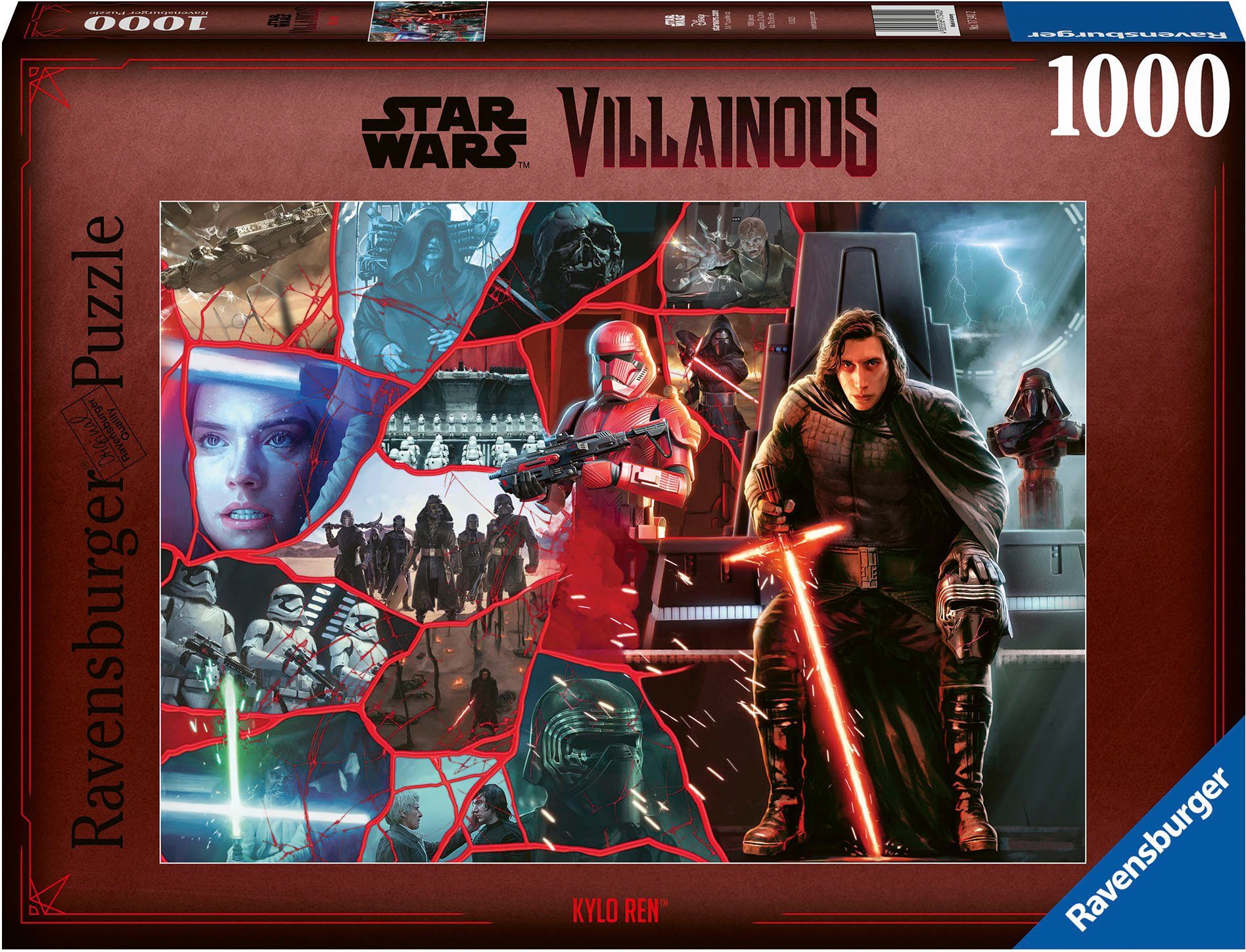 Ravensburger Puzzle Star Wars Villainous, Kylo Ren, 1000 Puzzleteile, Made in Germany