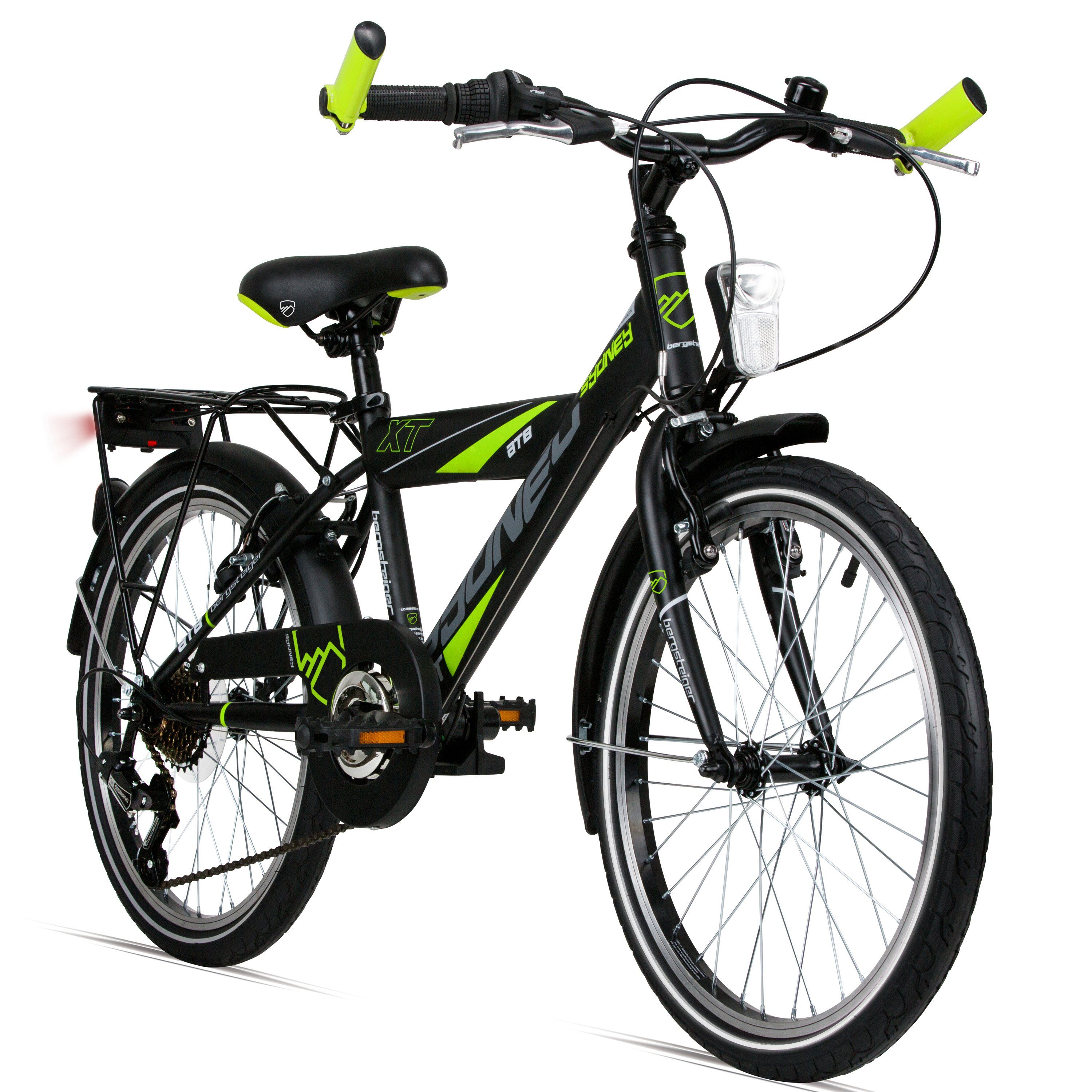Kinderfahrrad 20/24 Zoll Von Hiland | Mit 6-Gang Schaltung Für Jungen & Mädchen Ab 6-12 Jahren – Inkl. Ständer & Schutzbleche