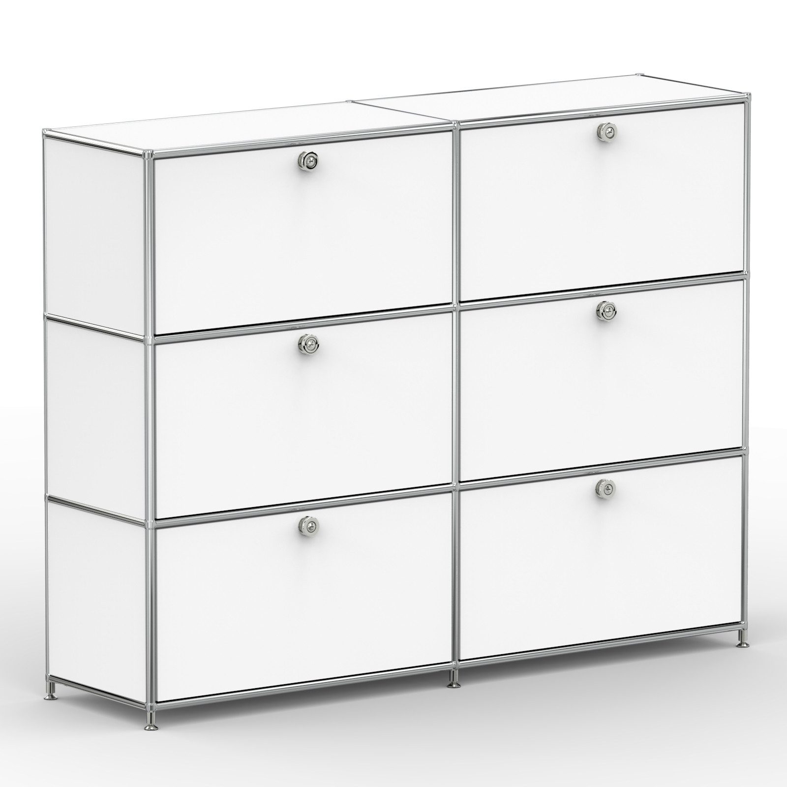 Versee Highboard Hochschrank, 6 Schubladen, Schloss, Breite 152 cm (Highboard für Büro und Home-Office, 1 Highboard), Robust und langlebig, 50kg belastbar