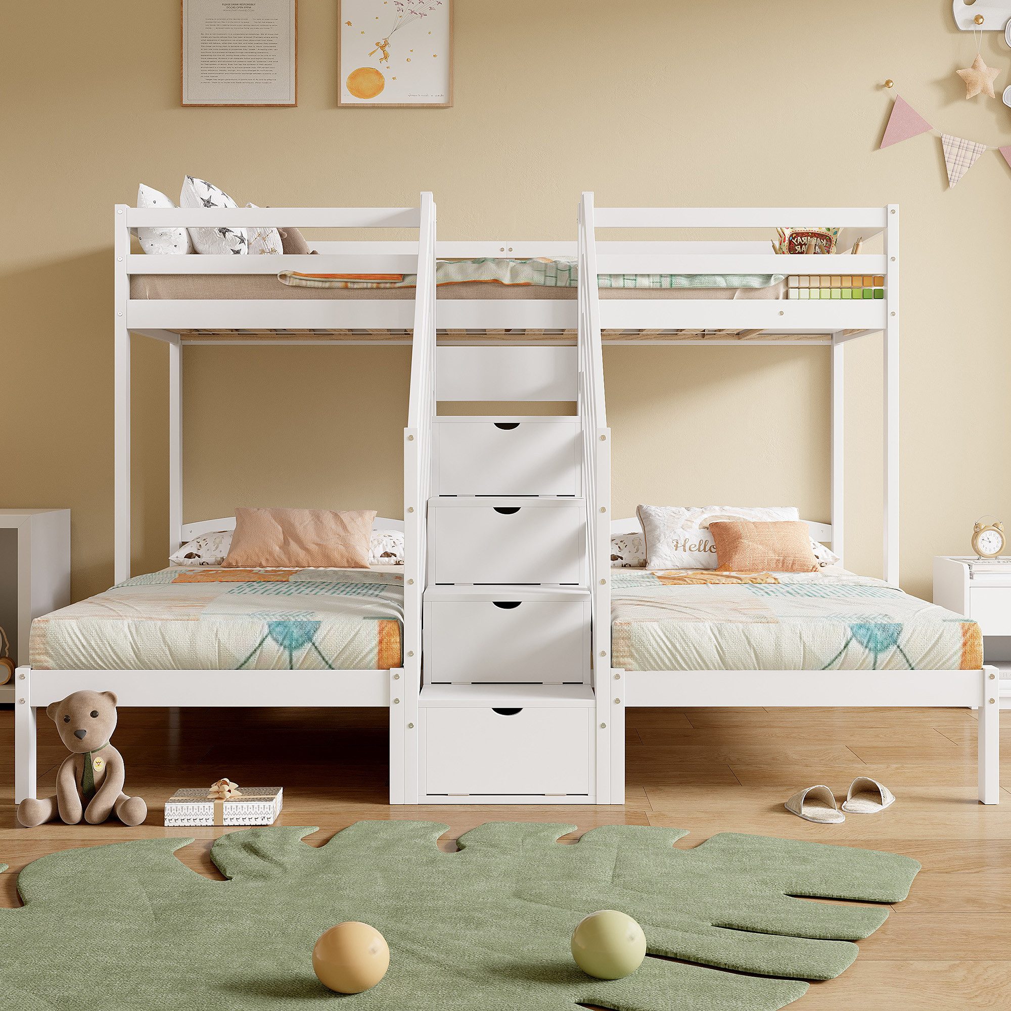 Ulife Etagenbett Dreierbett, Hochbett, Kinderbett mit günstig online kaufen