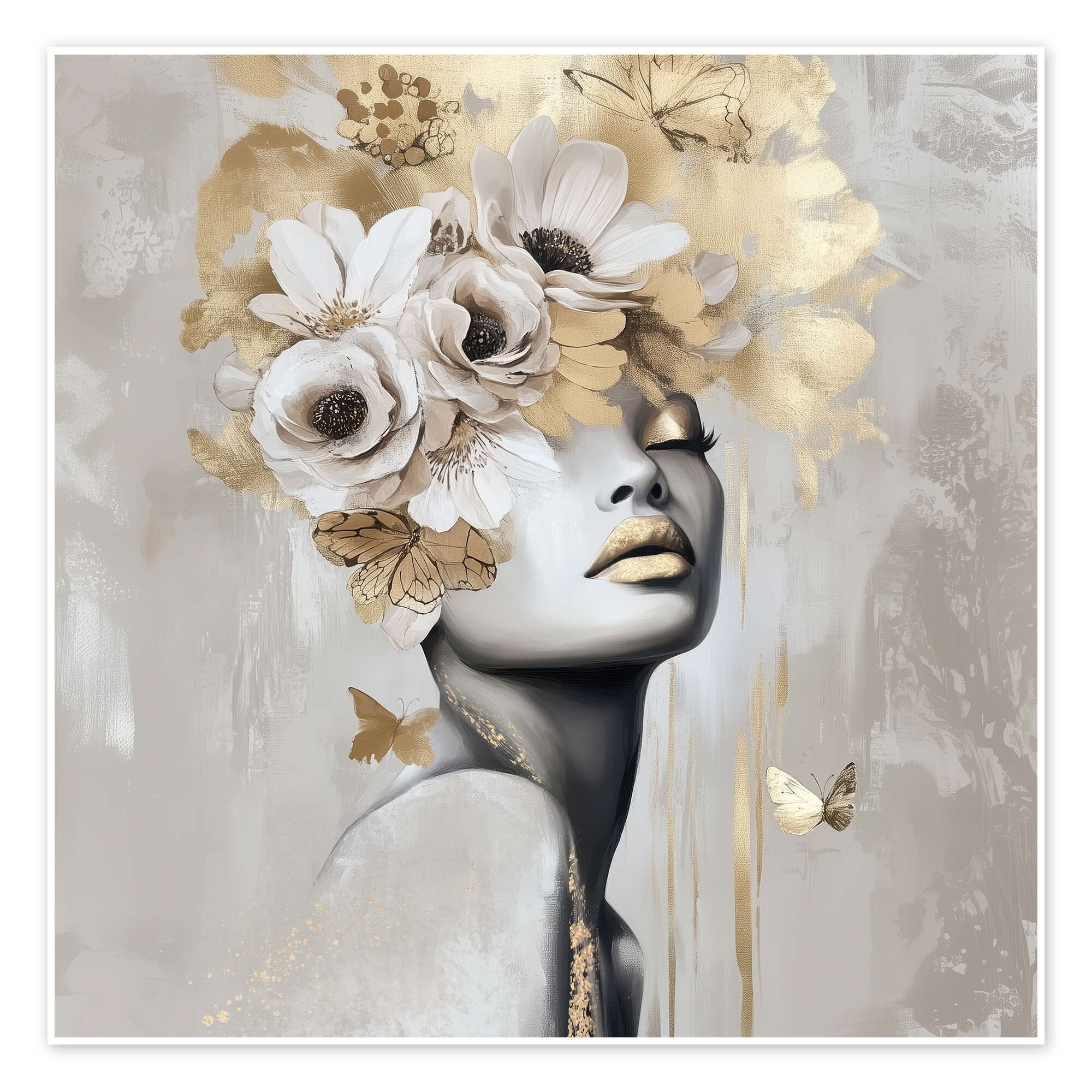 Posterlounge Wandbild Mariposa Gold, Bella Eve, günstig online kaufen